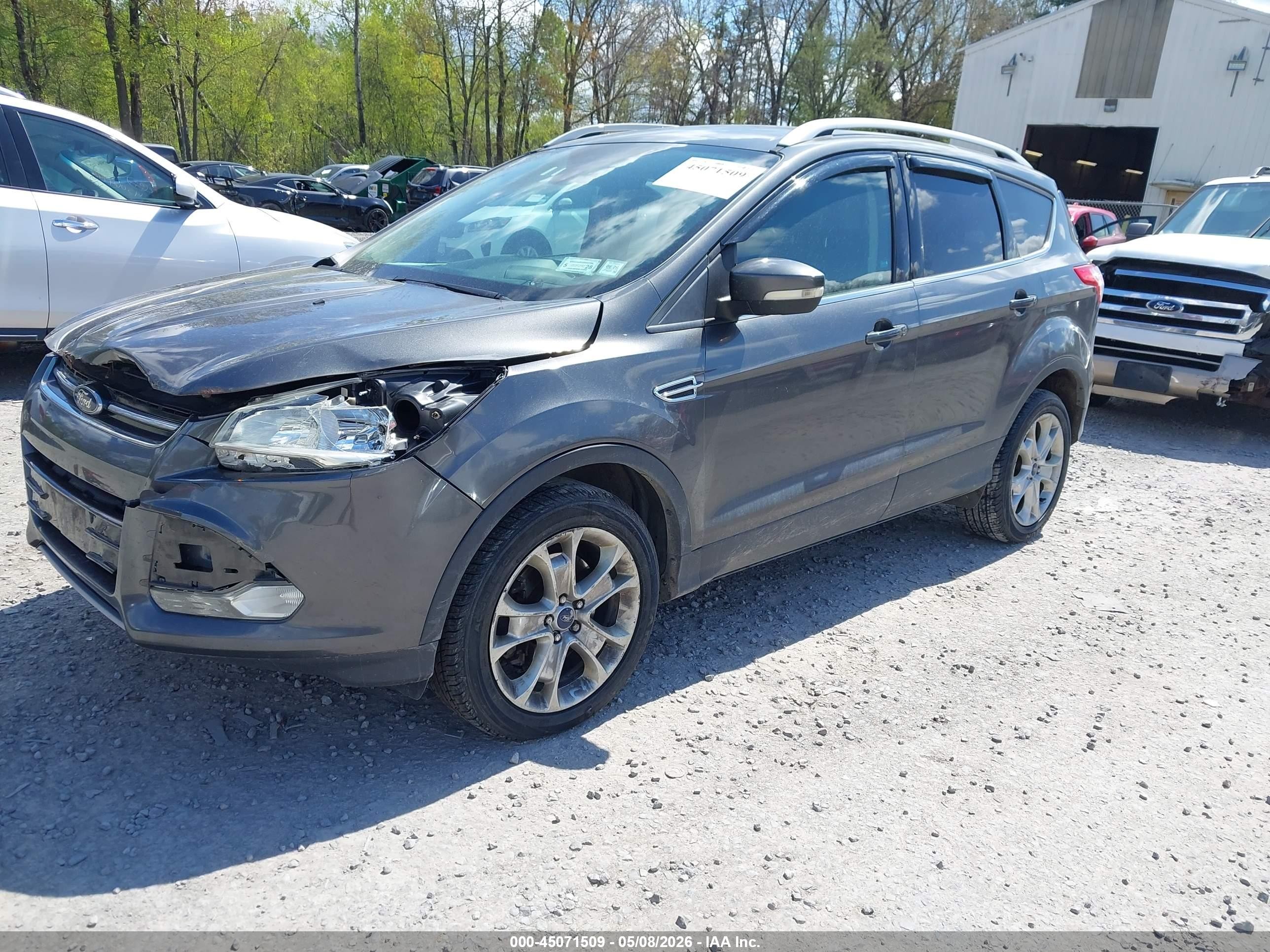 2015 Ford Escape Titanium Серый vin: 1FMCU9JX2FUC53450