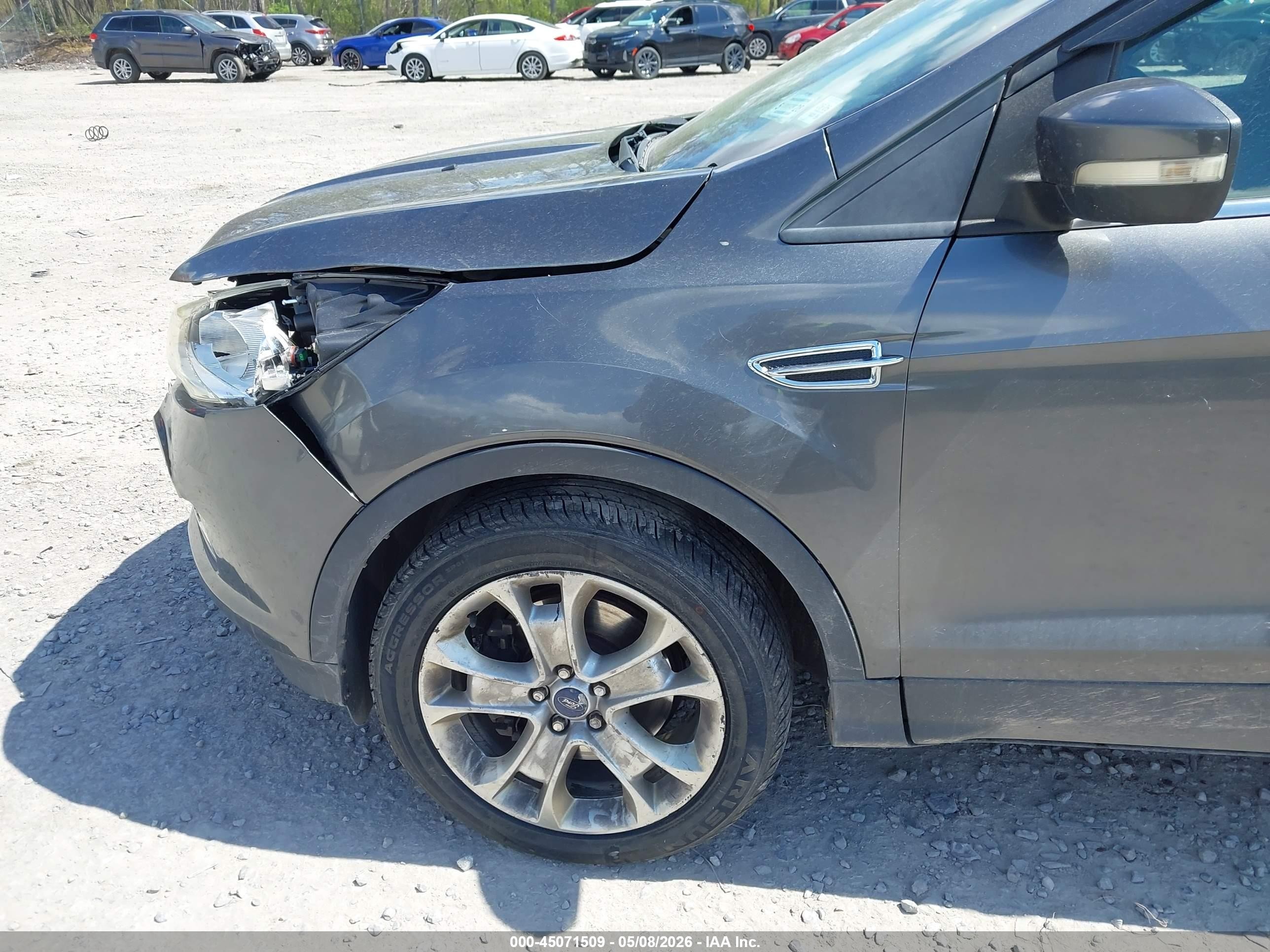 2015 Ford Escape Titanium Серый vin: 1FMCU9JX2FUC53450