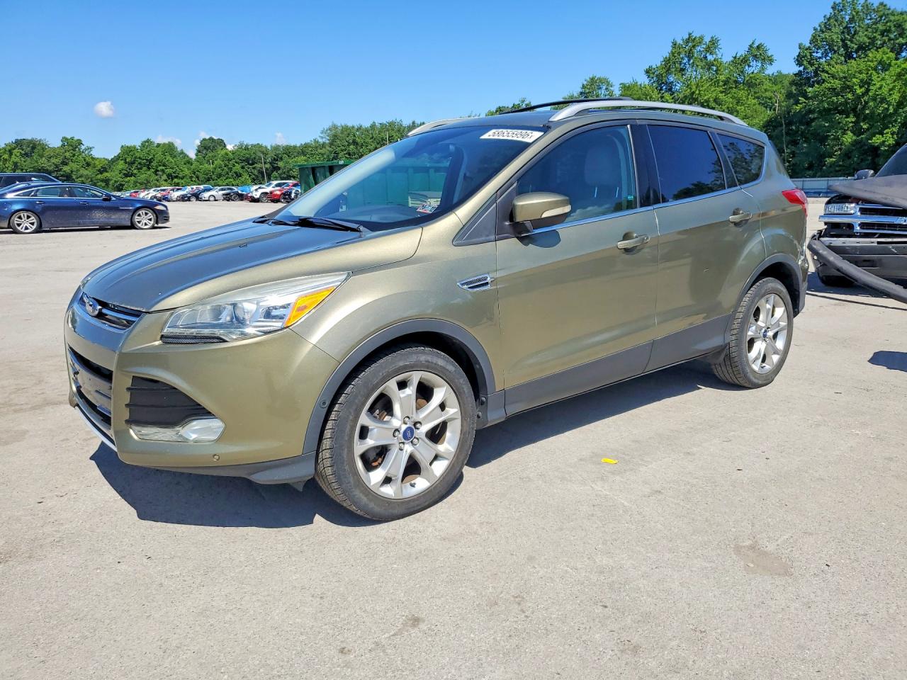 2014 Ford Escape Titanium Green vin: 1FMCU9JX3EUA75384