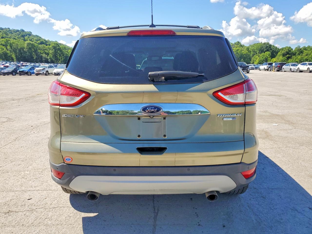 2014 Ford Escape Titanium Green vin: 1FMCU9JX3EUA75384