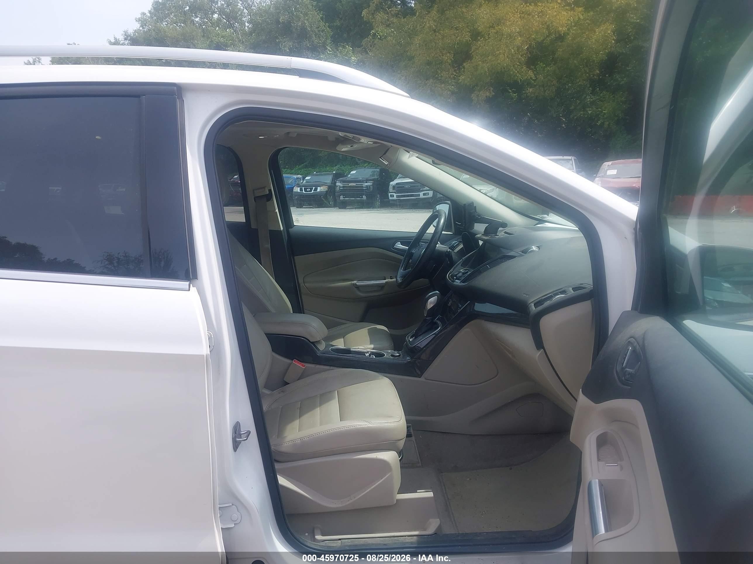 2014 Ford Escape Titanium Белый vin: 1FMCU9JX3EUA98535