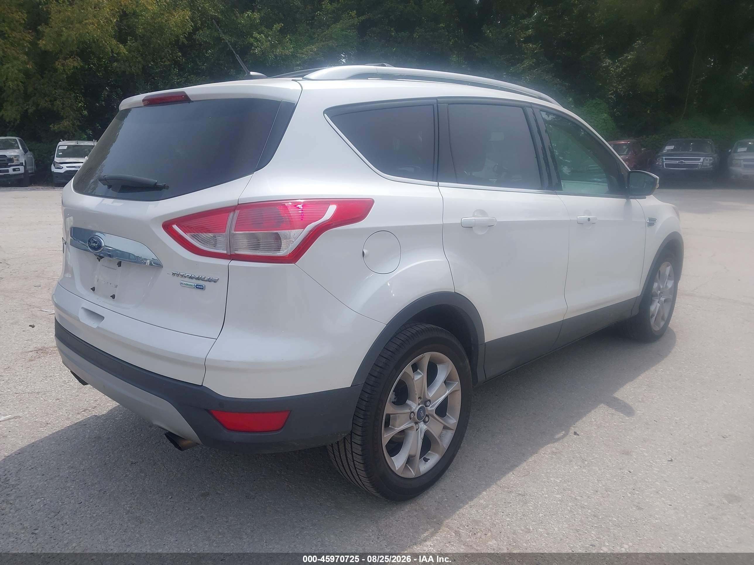 2014 Ford Escape Titanium Белый vin: 1FMCU9JX3EUA98535