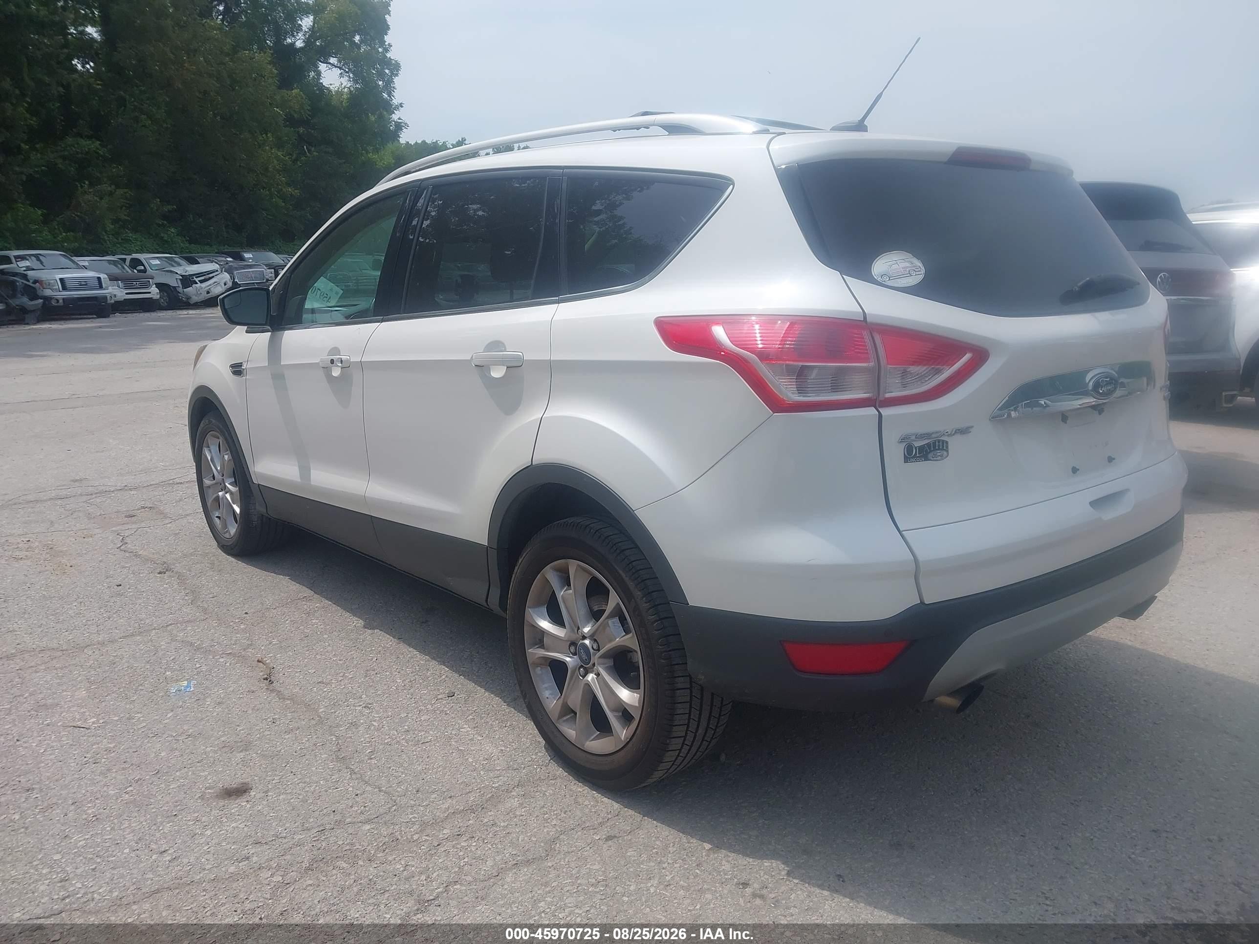2014 Ford Escape Titanium Белый vin: 1FMCU9JX3EUA98535