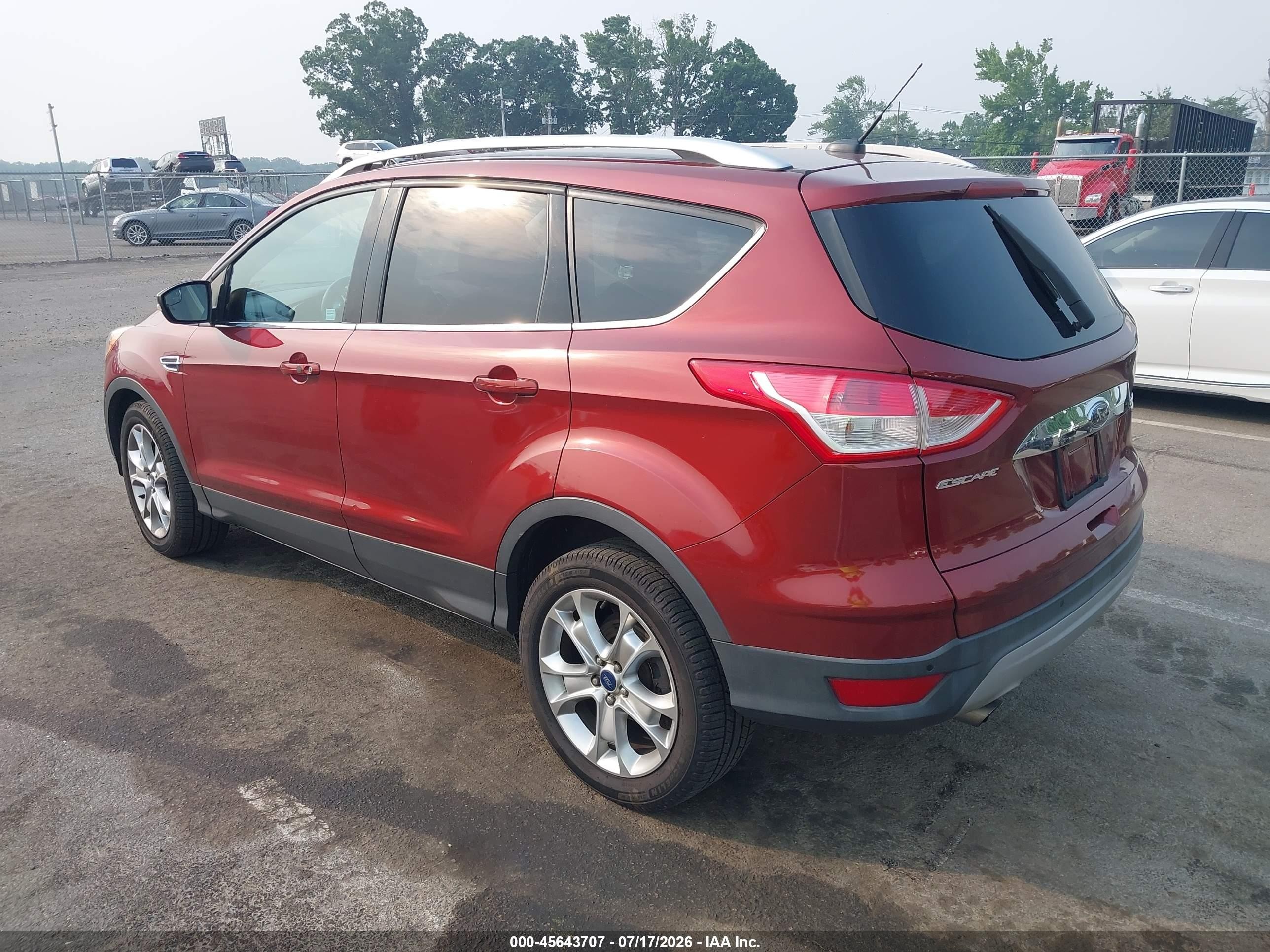 2014 Ford Escape Titanium Red vin: 1FMCU9JX3EUB54120