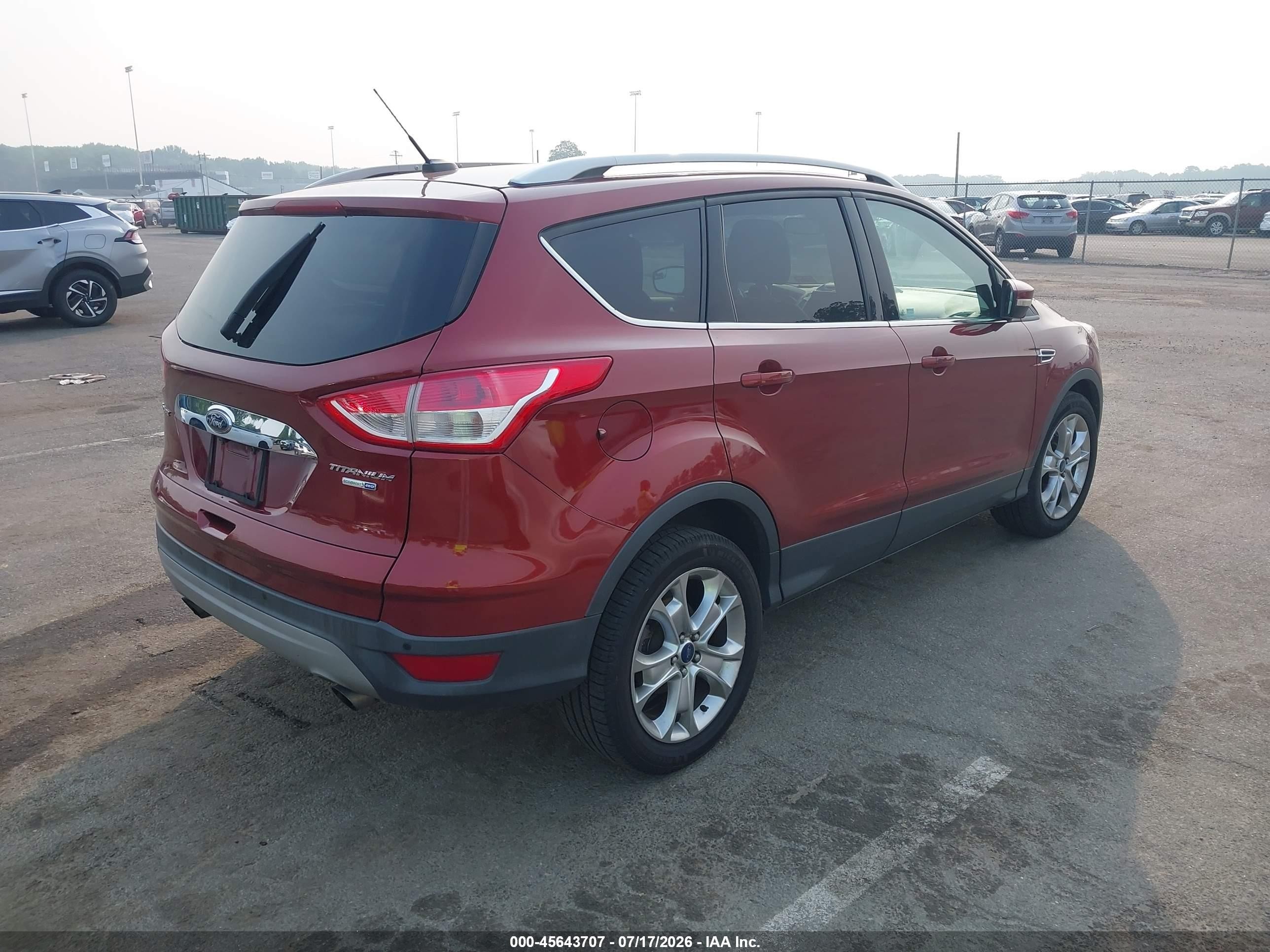 2014 Ford Escape Titanium Red vin: 1FMCU9JX3EUB54120