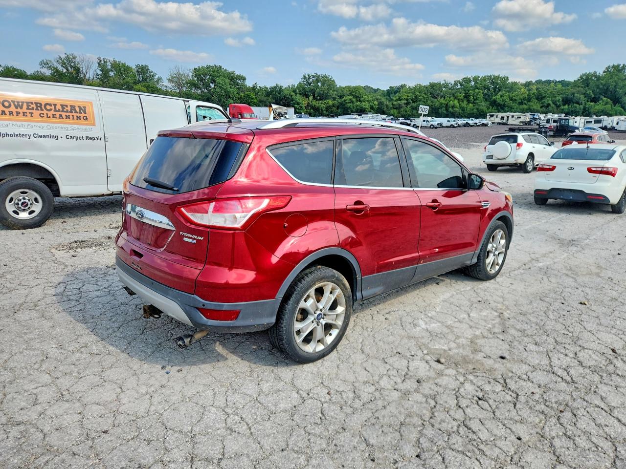 2014 Ford Escape Titanium Red vin: 1FMCU9JX3EUC30001