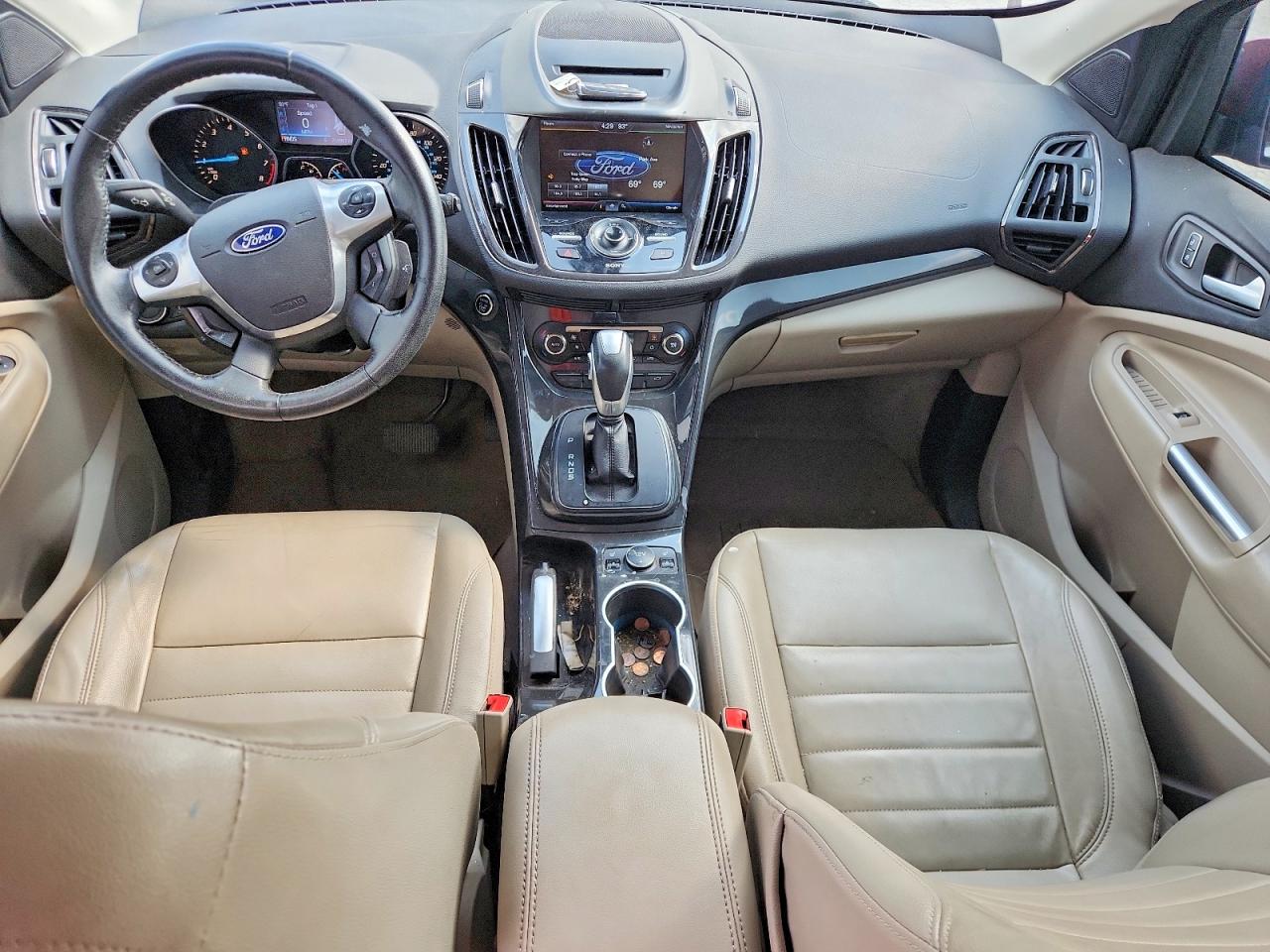2014 Ford Escape Titanium Red vin: 1FMCU9JX3EUC30001