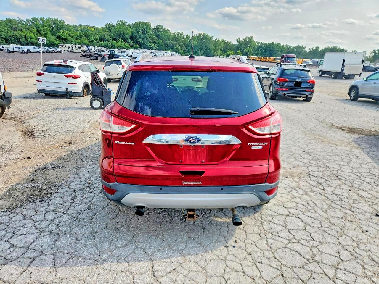 2014 Ford Escape Titanium Red vin: 1FMCU9JX3EUC30001