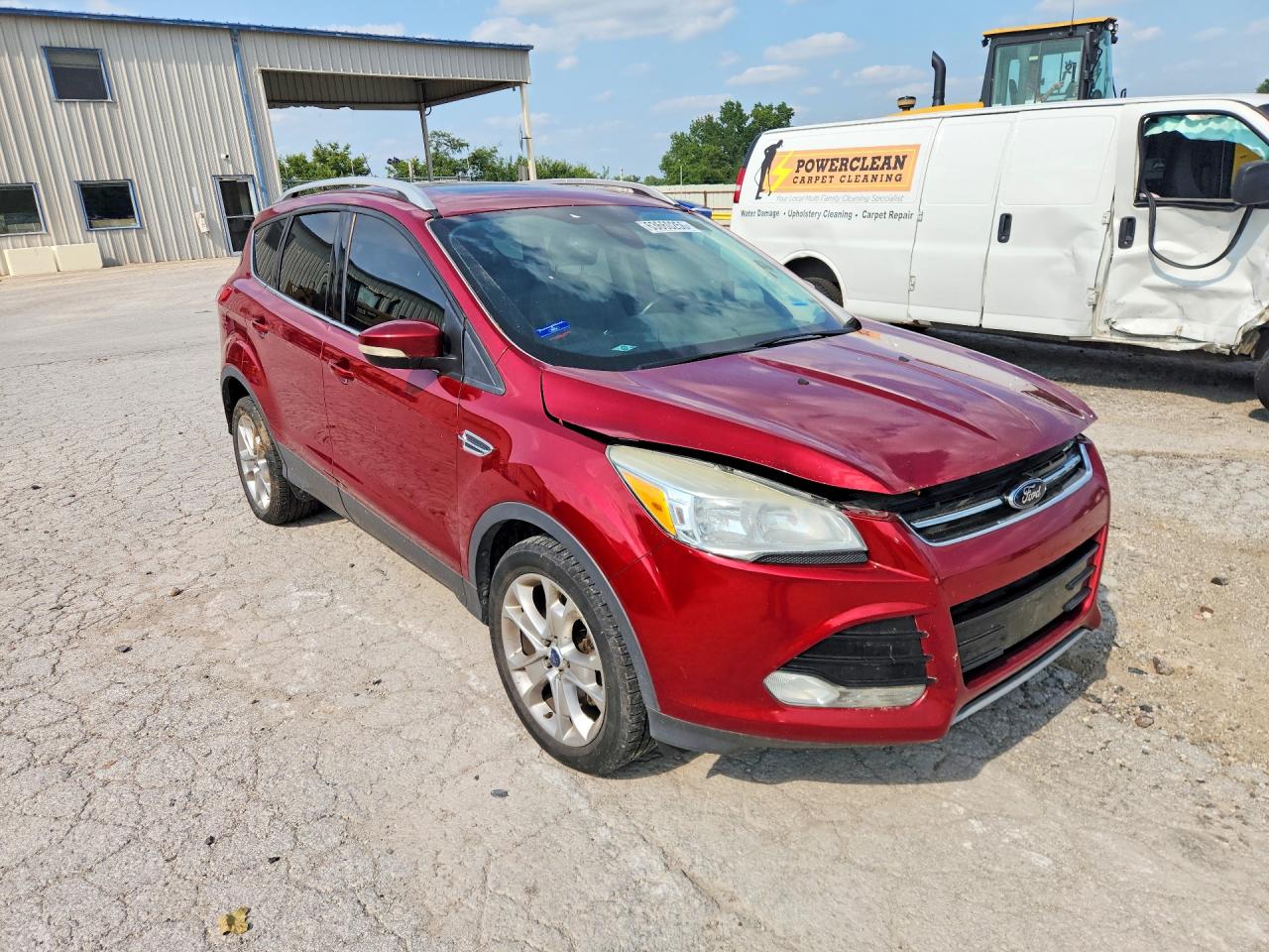 2014 Ford Escape Titanium Red vin: 1FMCU9JX3EUC30001