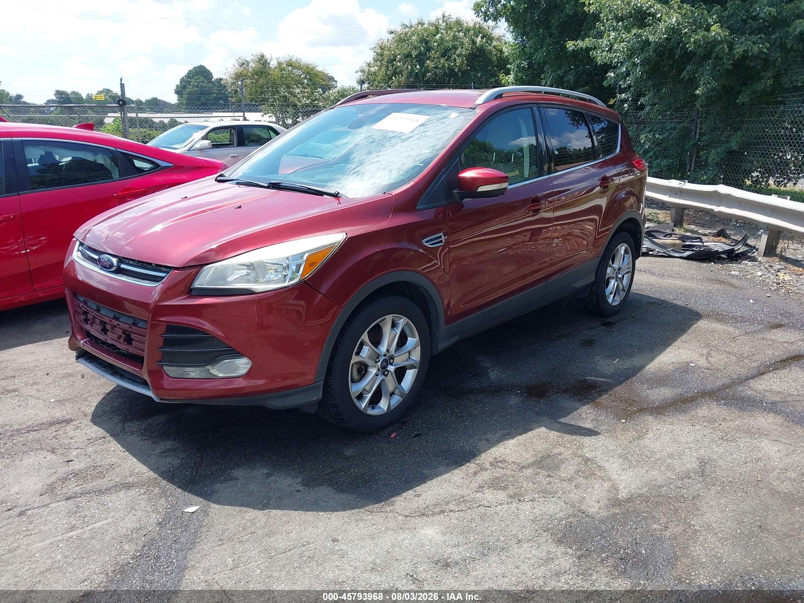 2015 Ford Escape Titanium Red vin: 1FMCU9JX3FUB12614
