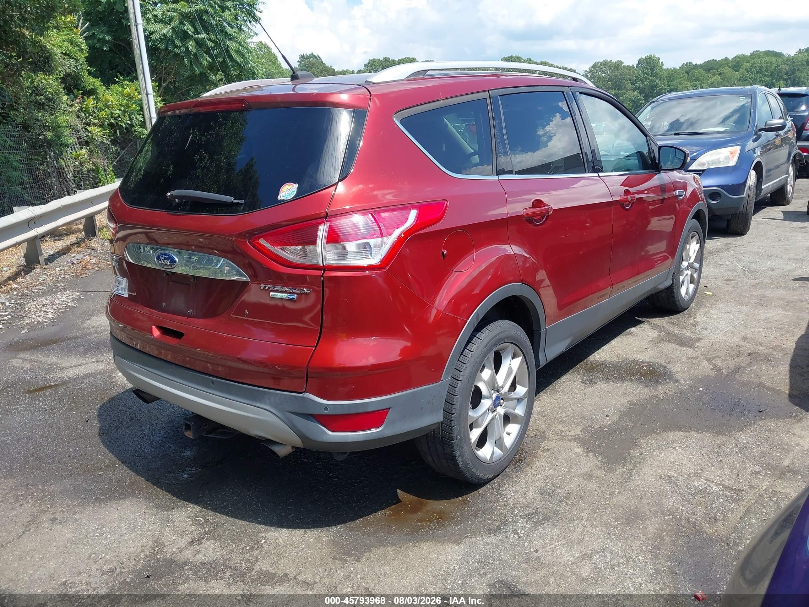 2015 Ford Escape Titanium Red vin: 1FMCU9JX3FUB12614