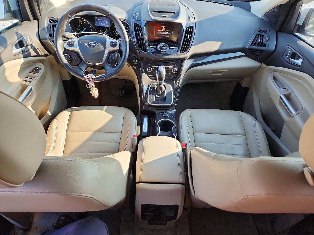 2014 Ford Escape Titanium White vin: 1FMCU9JX4EUA91111
