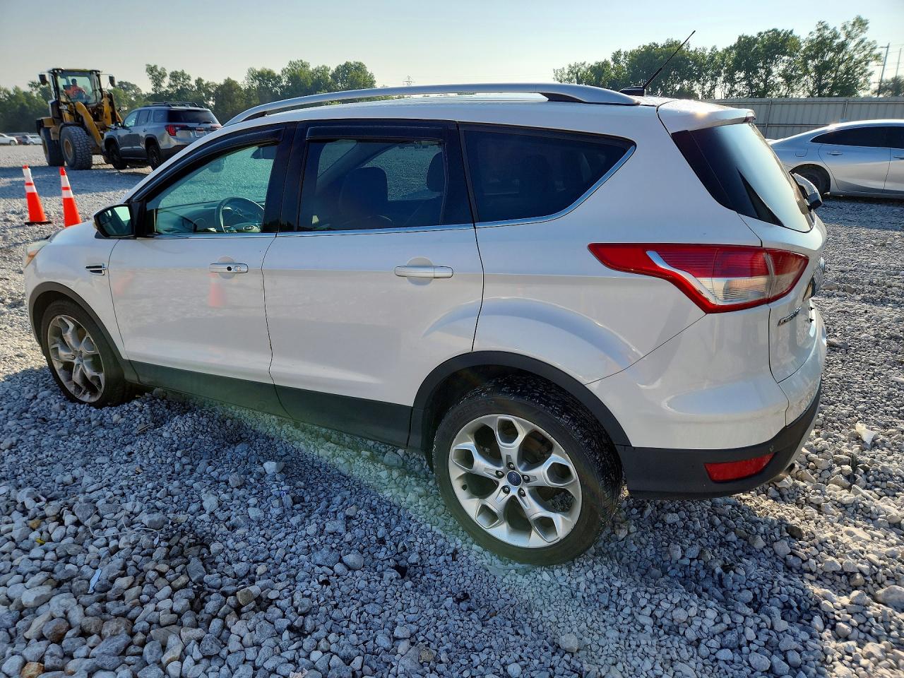 2014 Ford Escape Titanium White vin: 1FMCU9JX4EUA91111