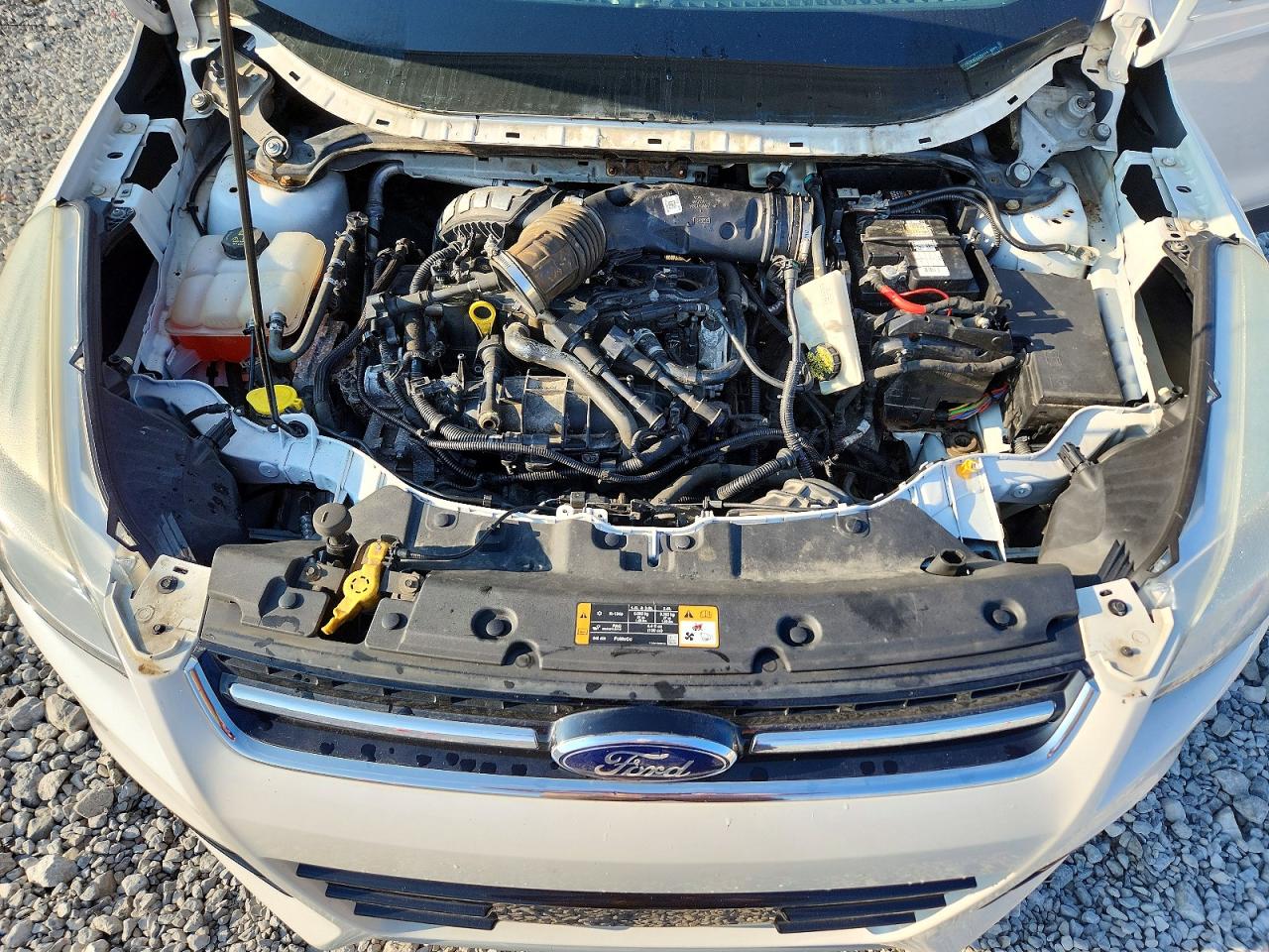 2014 Ford Escape Titanium White vin: 1FMCU9JX4EUA91111