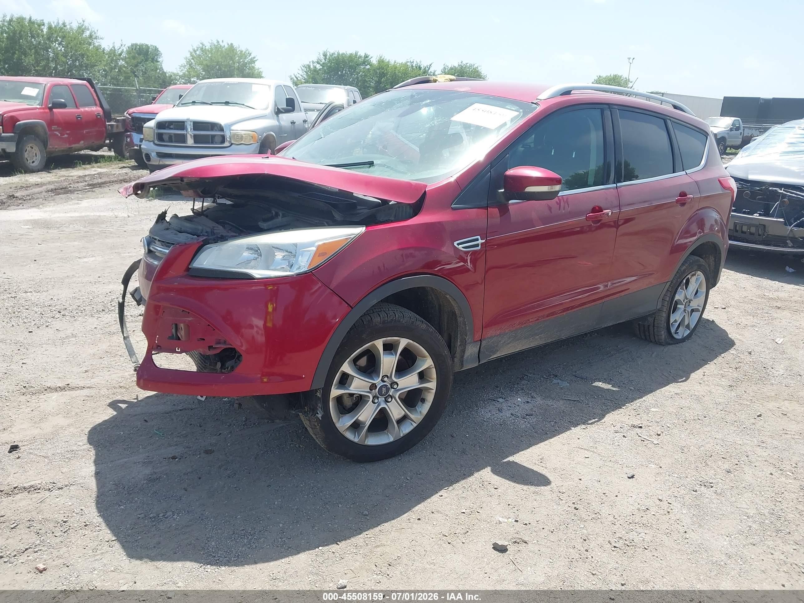 2014 Ford Escape Titanium Red vin: 1FMCU9JX4EUB10241