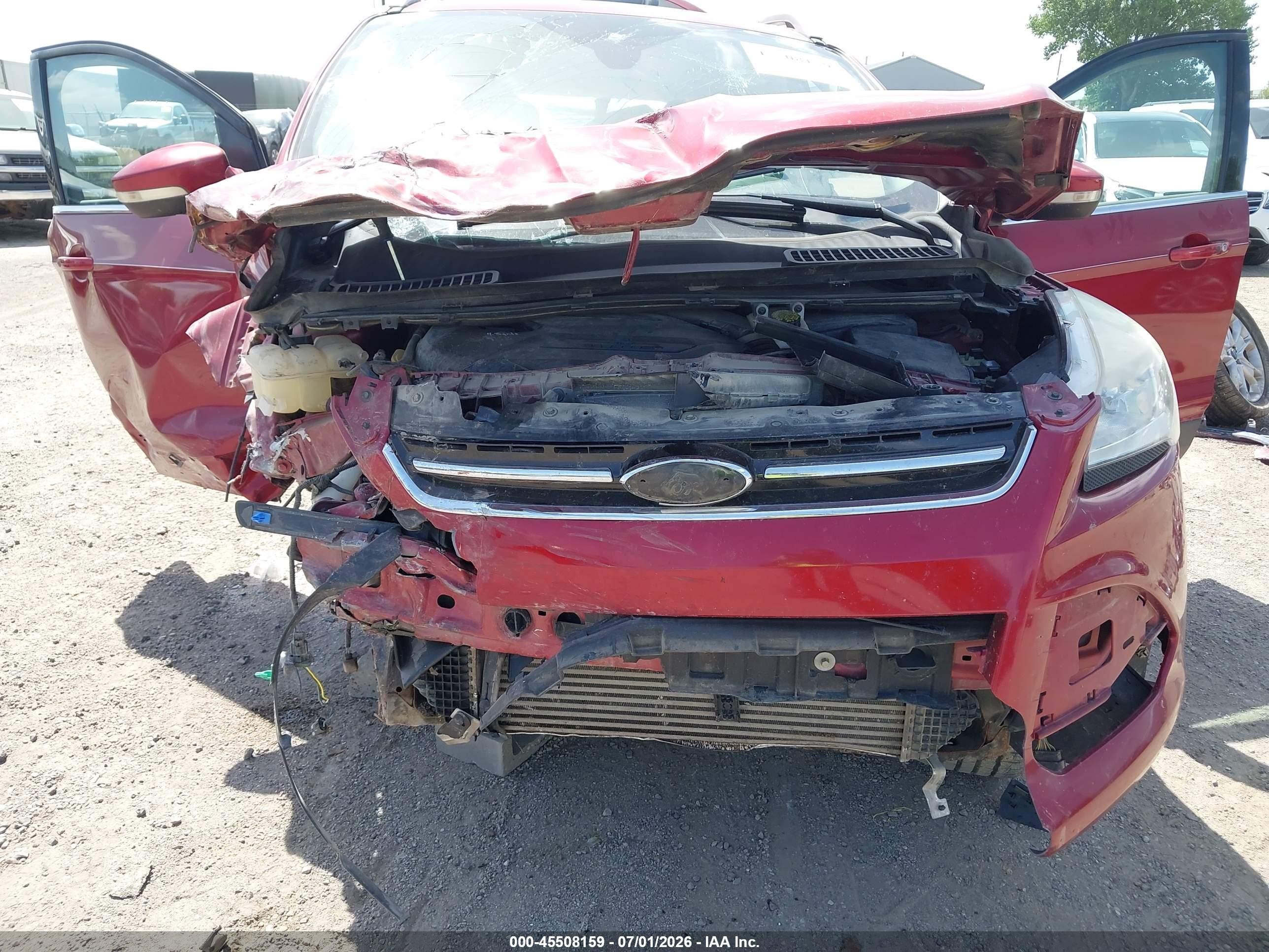 2014 Ford Escape Titanium Red vin: 1FMCU9JX4EUB10241