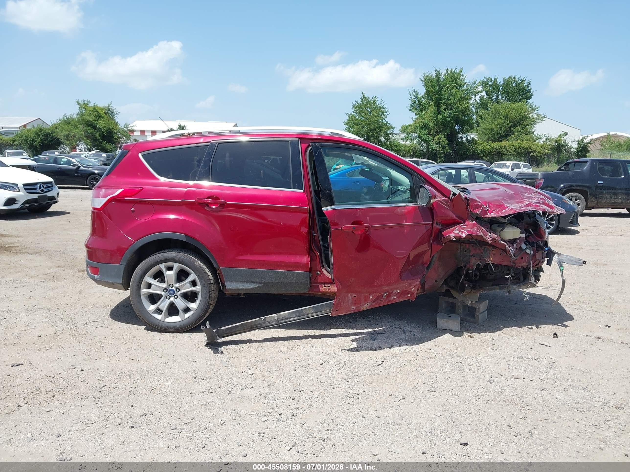 2014 Ford Escape Titanium Red vin: 1FMCU9JX4EUB10241