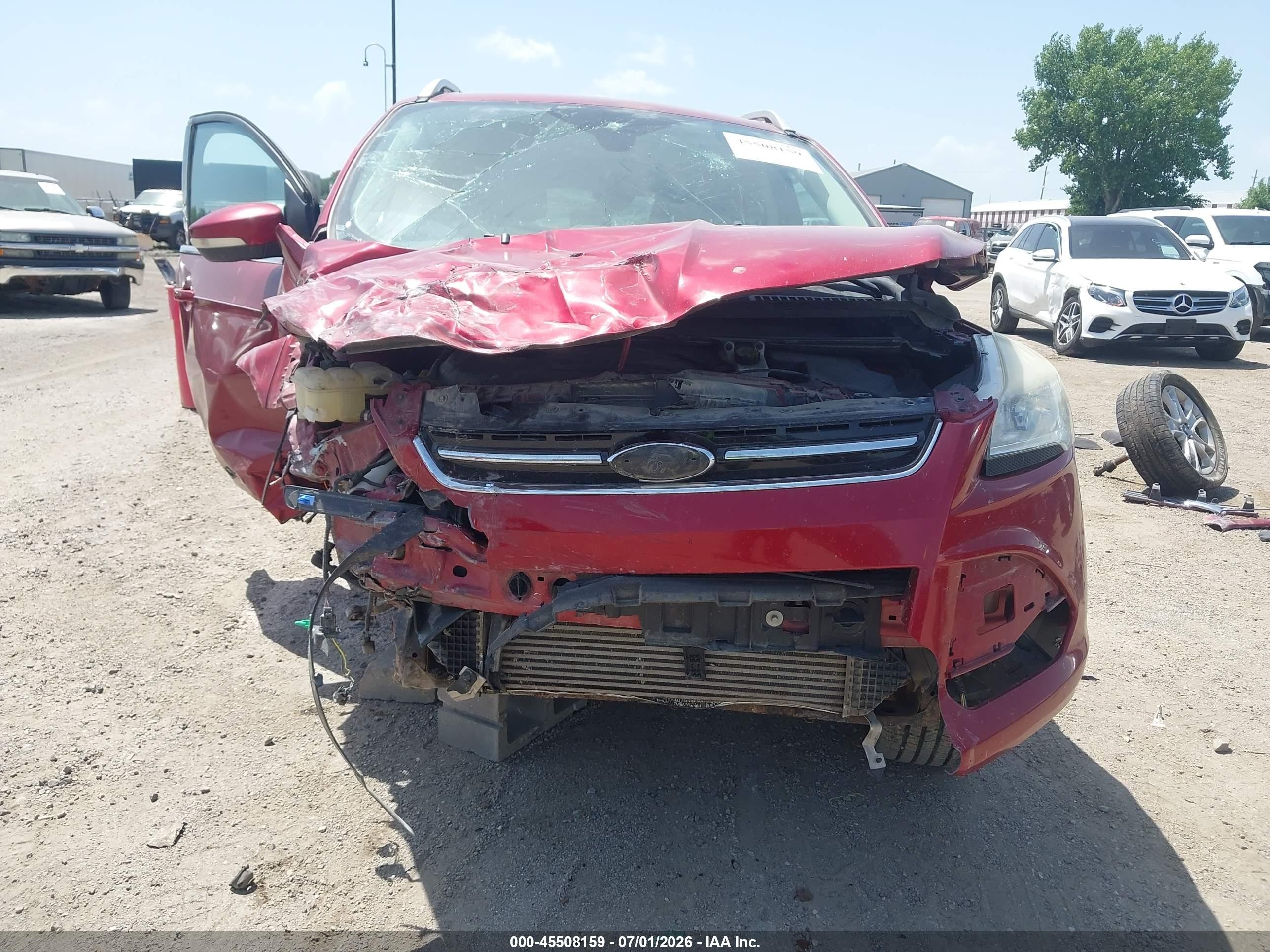 2014 Ford Escape Titanium Red vin: 1FMCU9JX4EUB10241