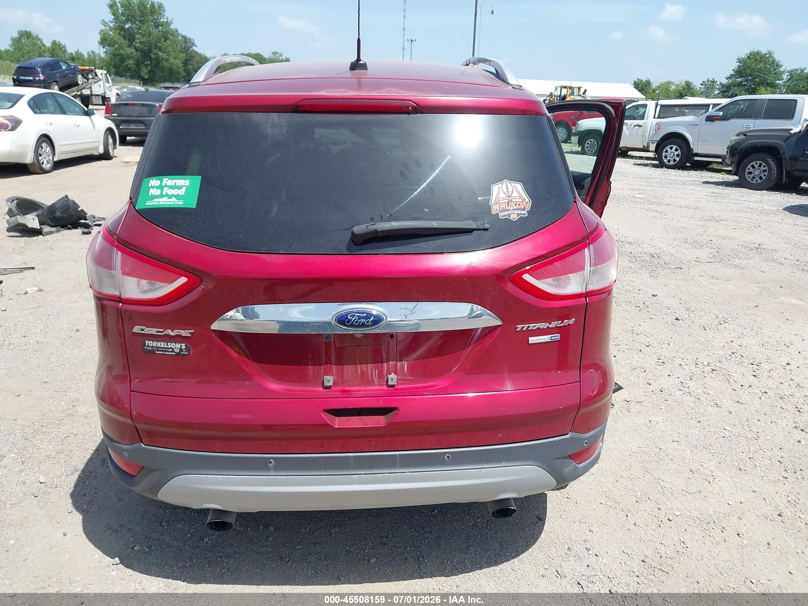 2014 Ford Escape Titanium Red vin: 1FMCU9JX4EUB10241