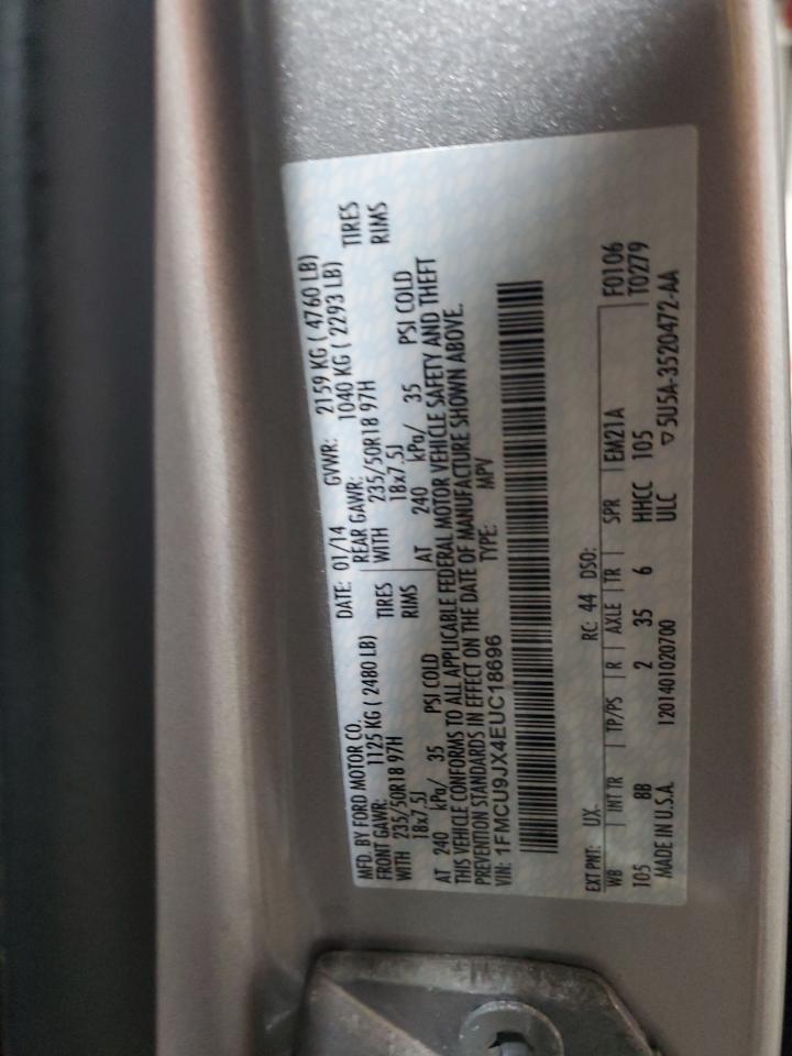 2014 Ford Escape Titanium Silver vin: 1FMCU9JX4EUC18696