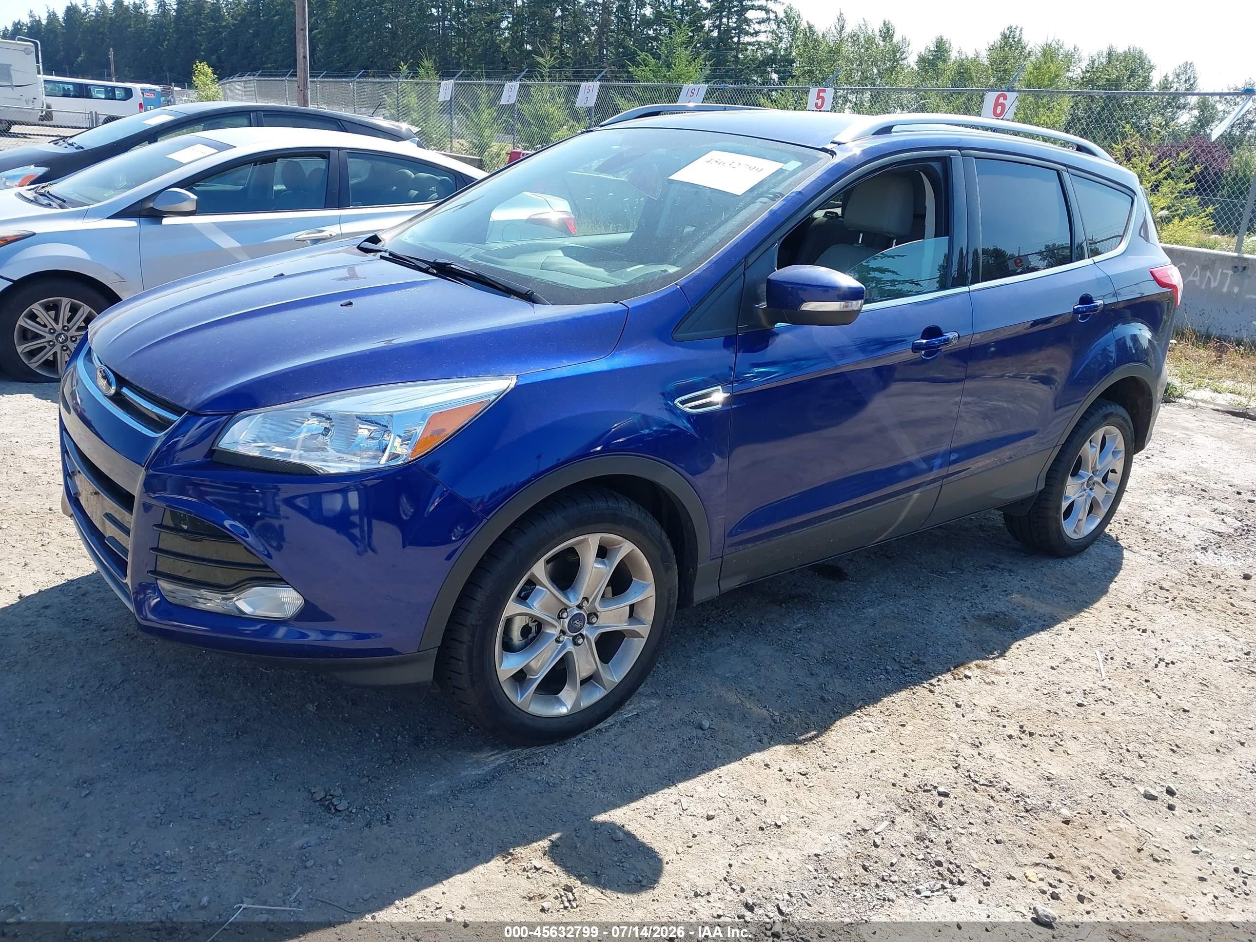 2014 Ford Escape Titanium Blue vin: 1FMCU9JX4EUC68997