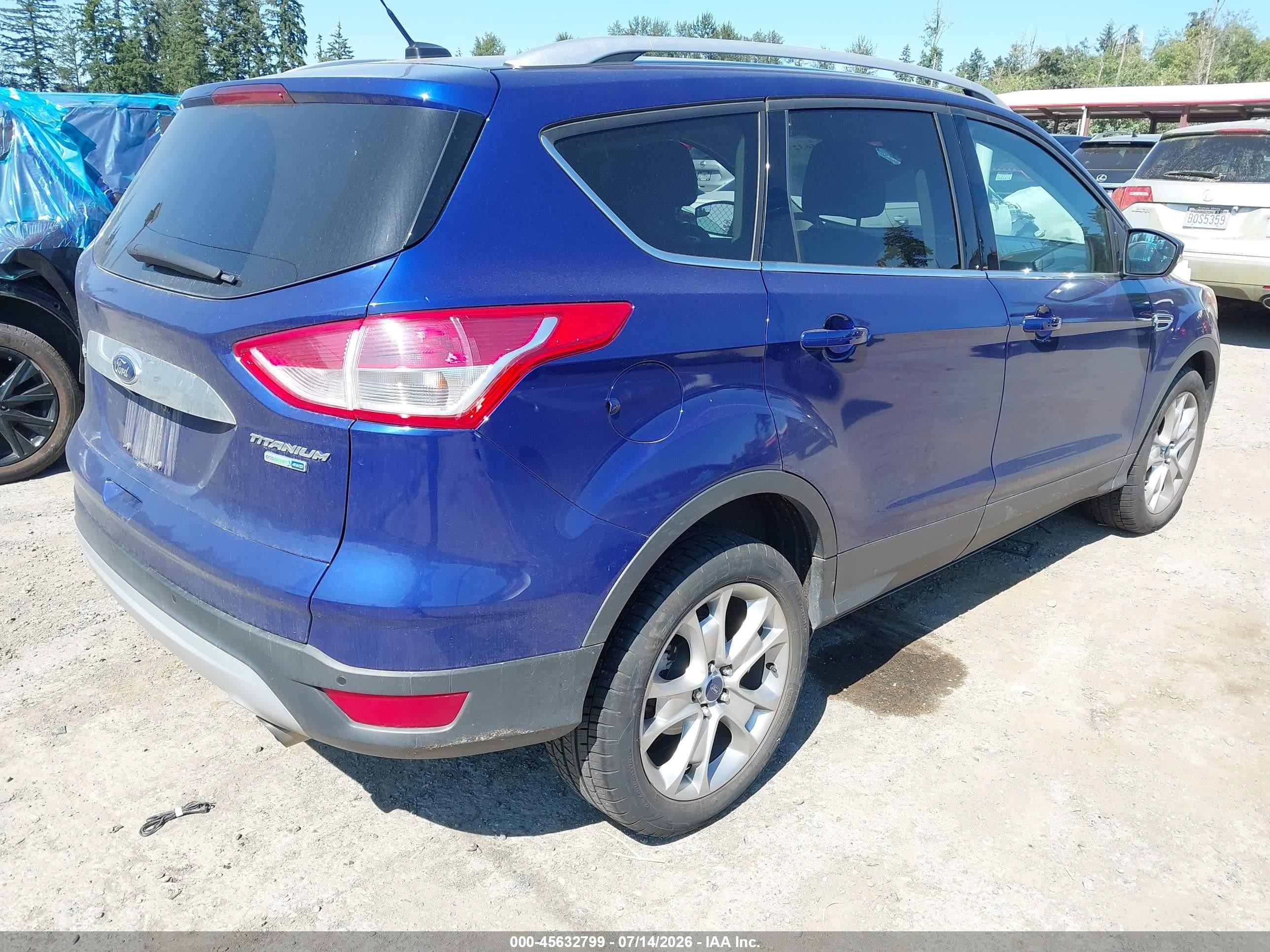 2014 Ford Escape Titanium Blue vin: 1FMCU9JX4EUC68997