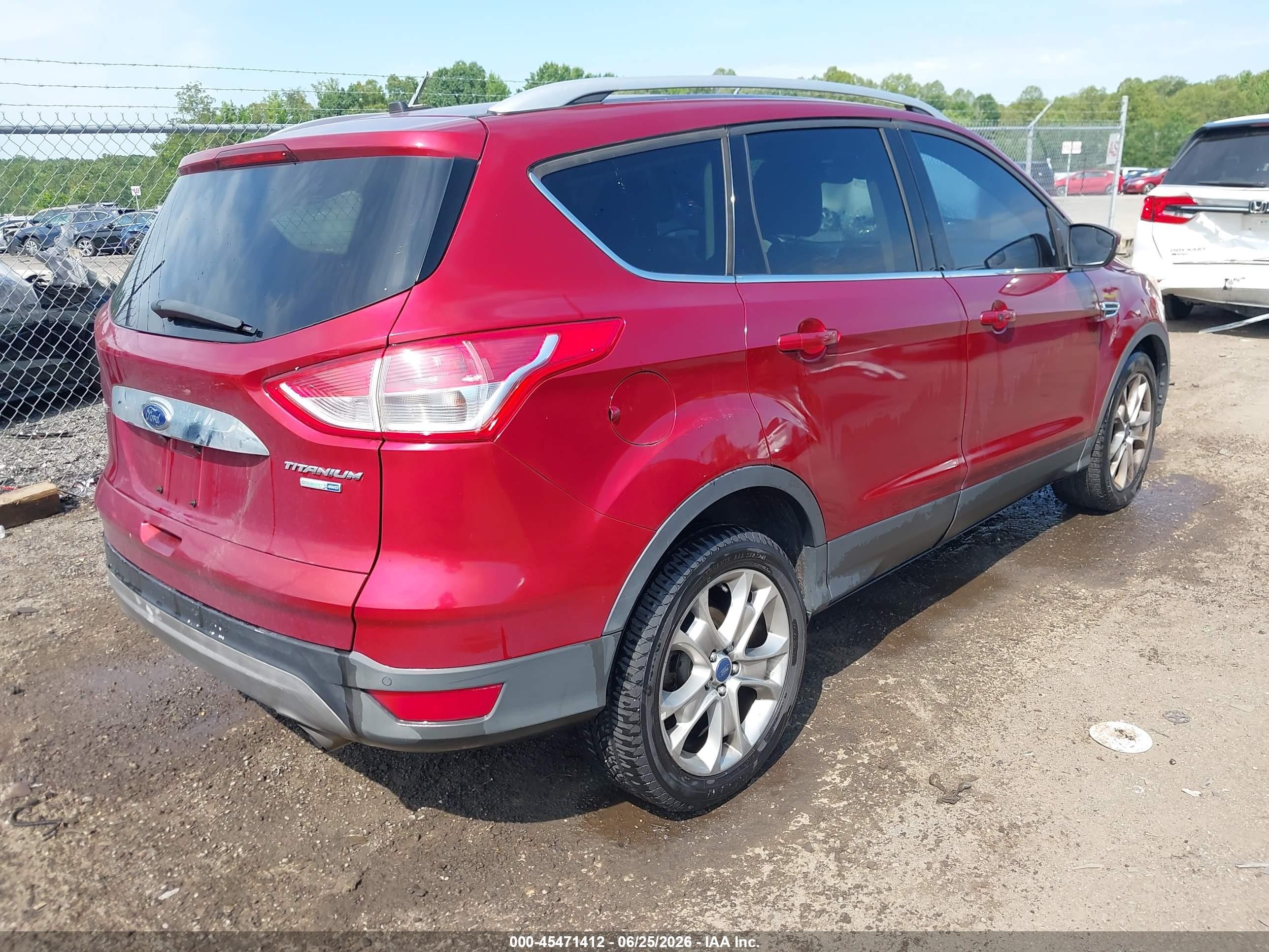2014 Ford Escape Titanium Red vin: 1FMCU9JX5EUA18409