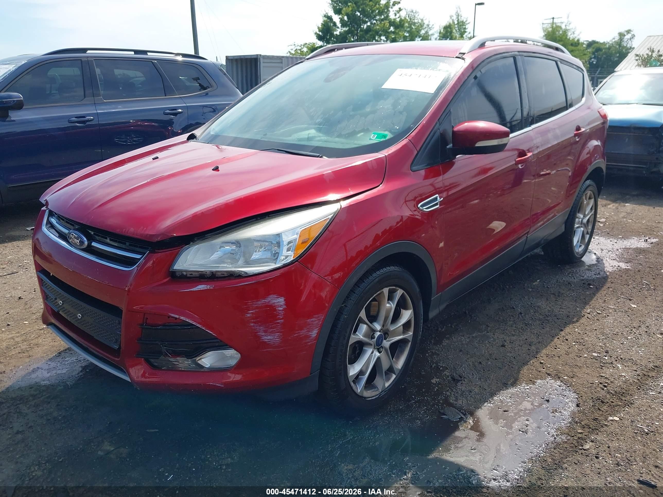 2014 Ford Escape Titanium Red vin: 1FMCU9JX5EUA18409