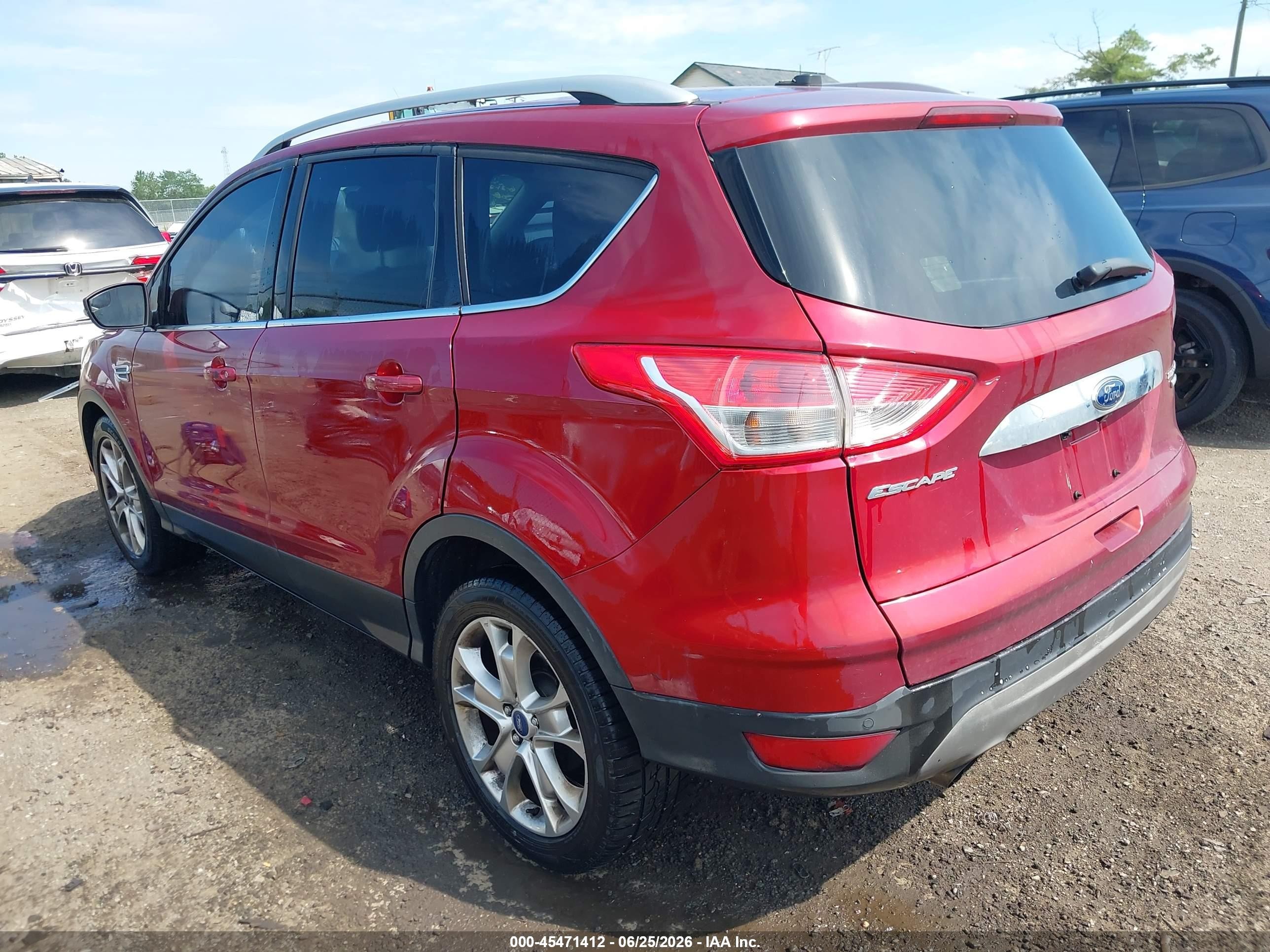 2014 Ford Escape Titanium Red vin: 1FMCU9JX5EUA18409