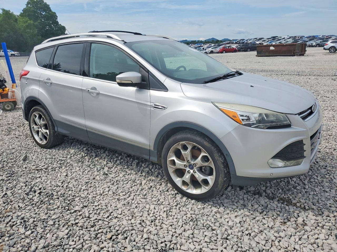 2014 Ford Escape Titanium Silver vin: 1FMCU9JX5EUB21345