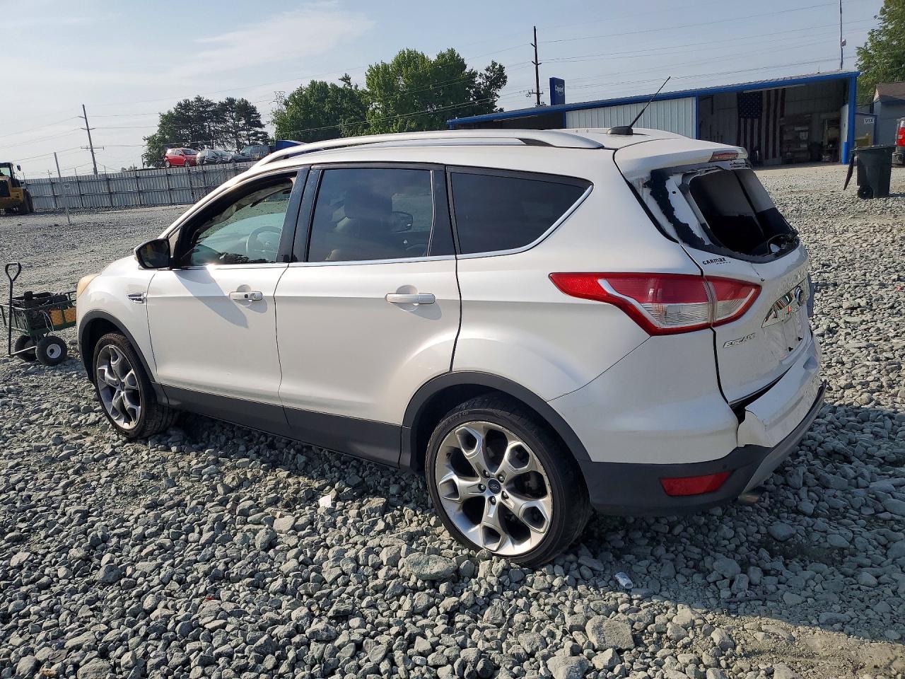 2014 Ford Escape Titanium White vin: 1FMCU9JX5EUB95963