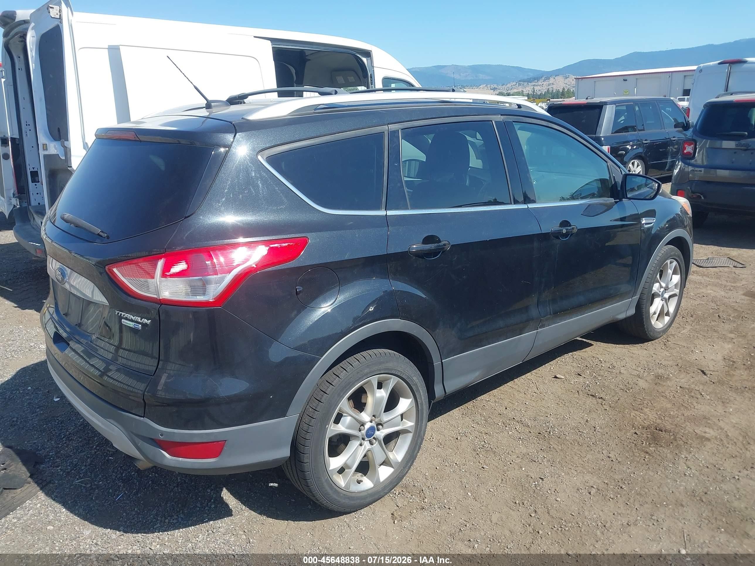 2014 Ford Escape Titanium Черный vin: 1FMCU9JX5EUE10726