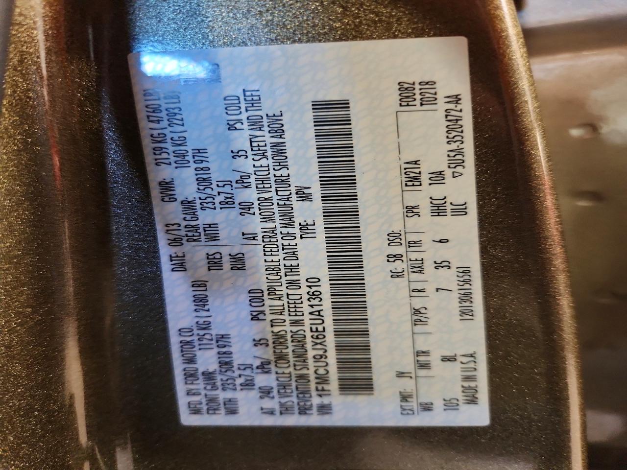 2014 Ford Escape Titanium Tan vin: 1FMCU9JX6EUA13610