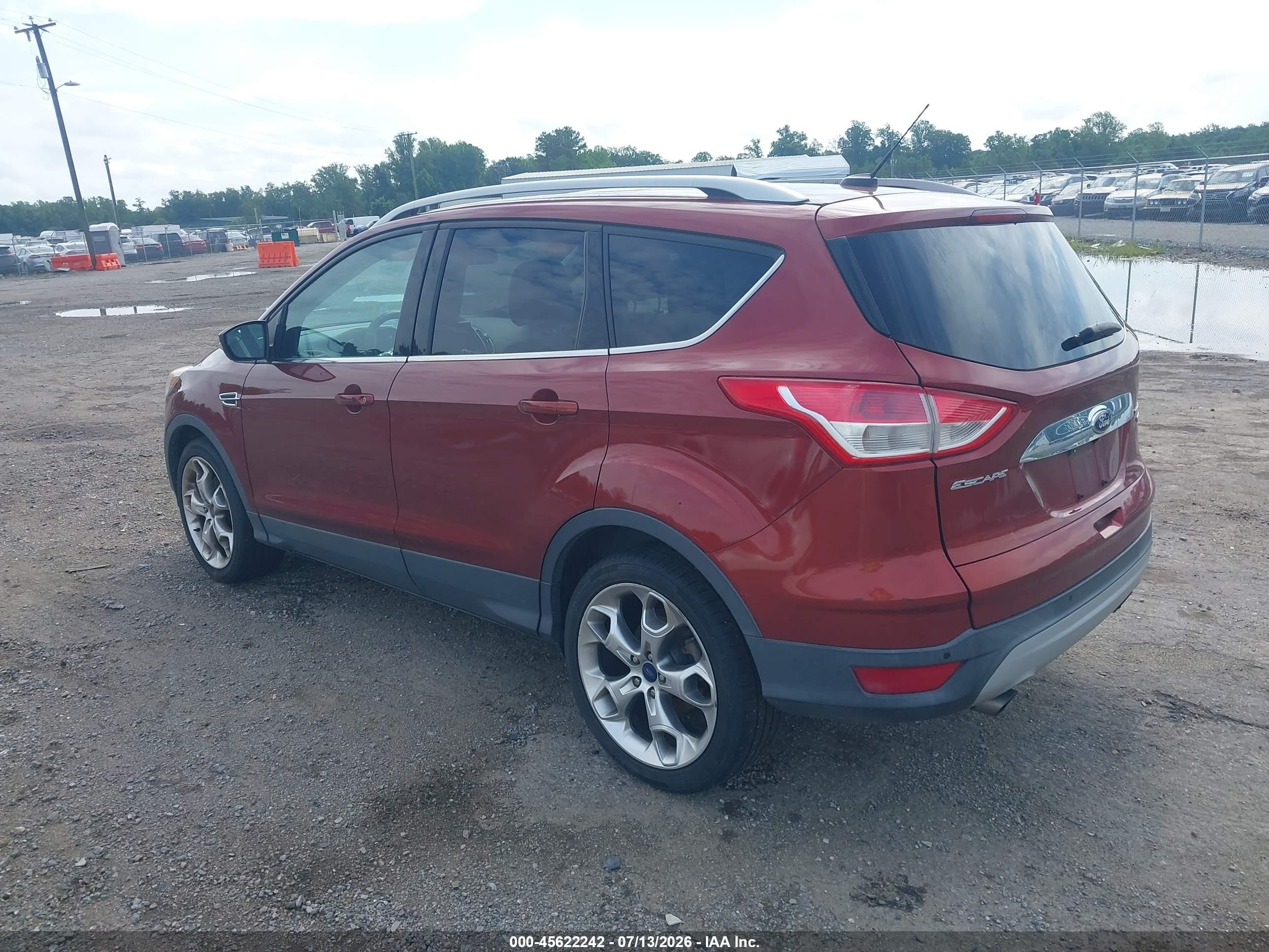 2014 Ford Escape Titanium Burgundy vin: 1FMCU9JX6EUA74584