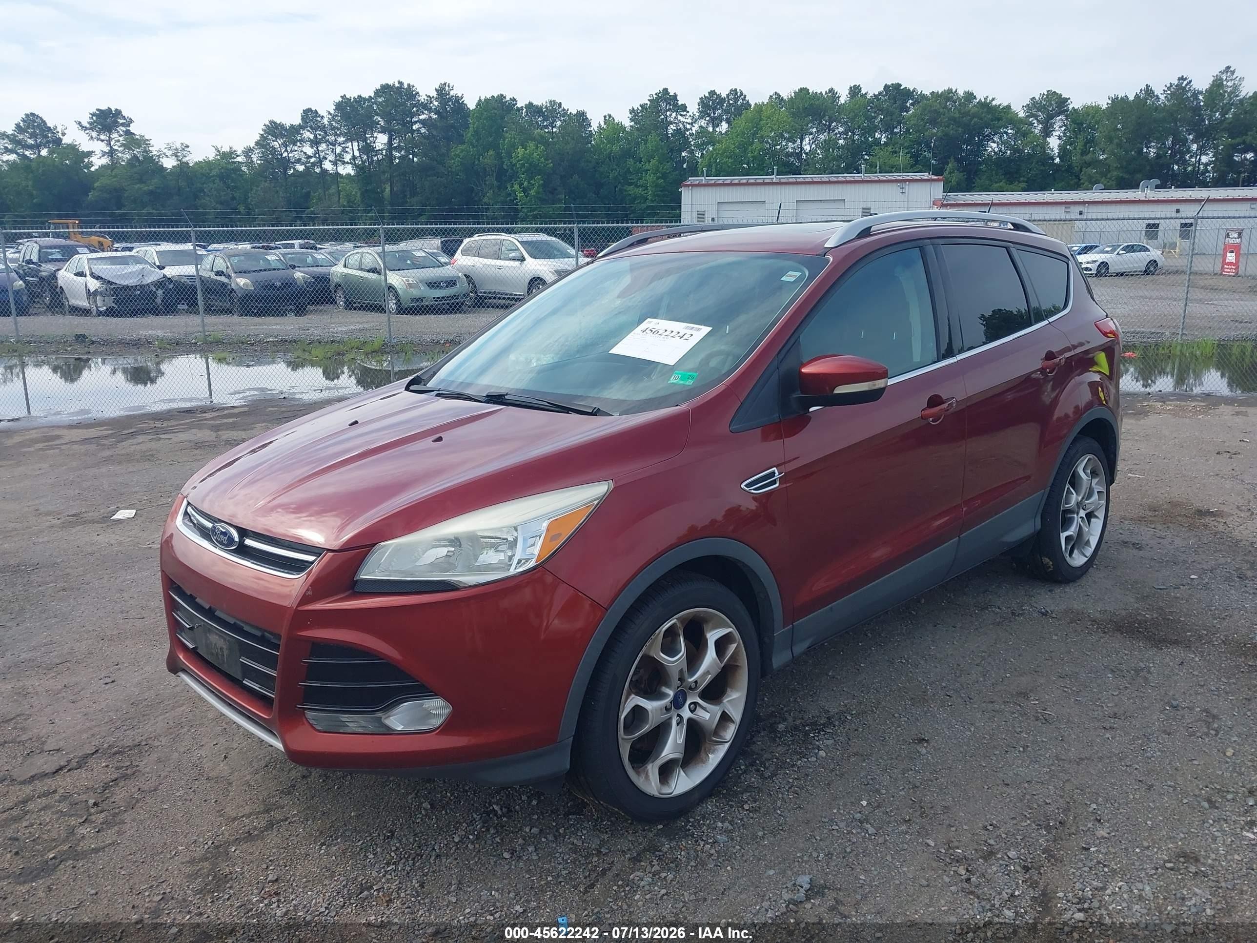 2014 Ford Escape Titanium Burgundy vin: 1FMCU9JX6EUA74584