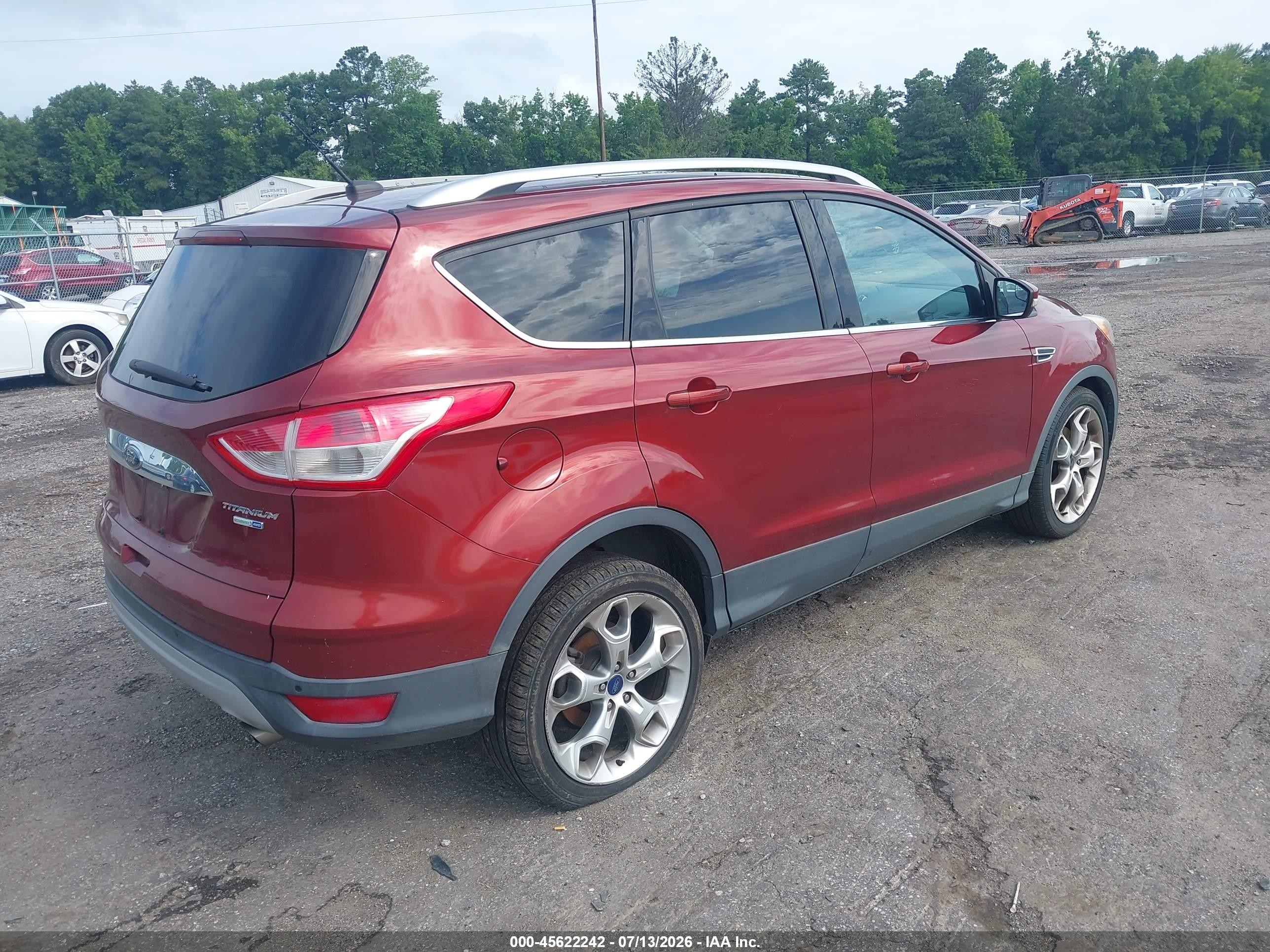 2014 Ford Escape Titanium Burgundy vin: 1FMCU9JX6EUA74584