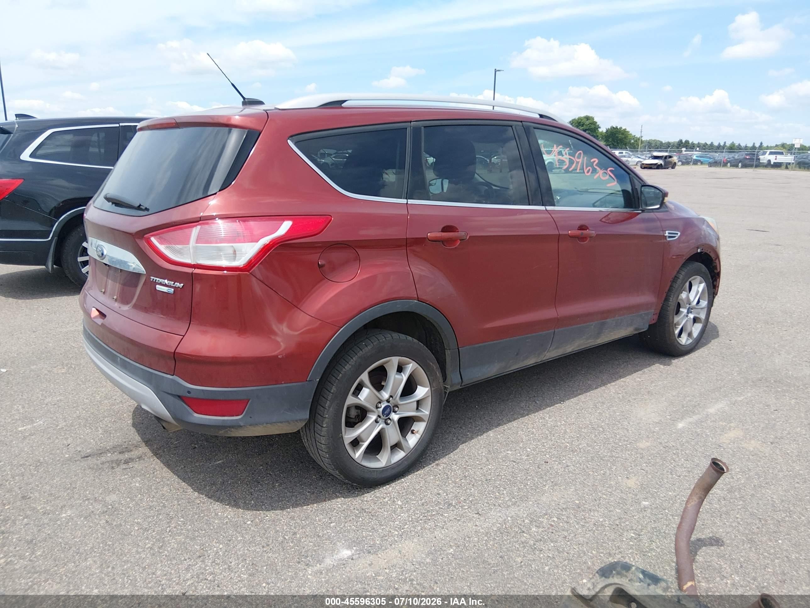 2014 Ford Escape Titanium Red vin: 1FMCU9JX7EUA84654