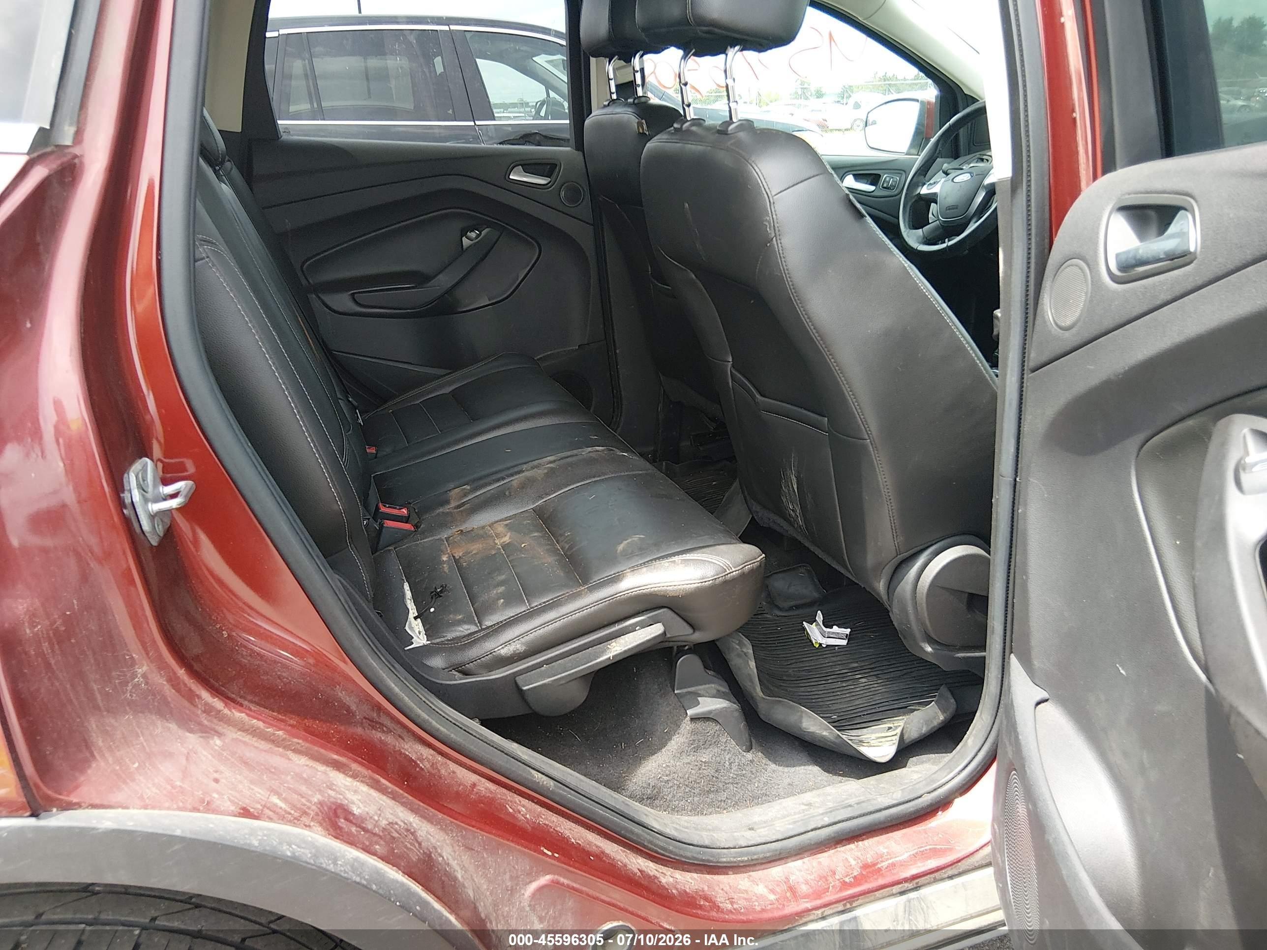 2014 Ford Escape Titanium Red vin: 1FMCU9JX7EUA84654