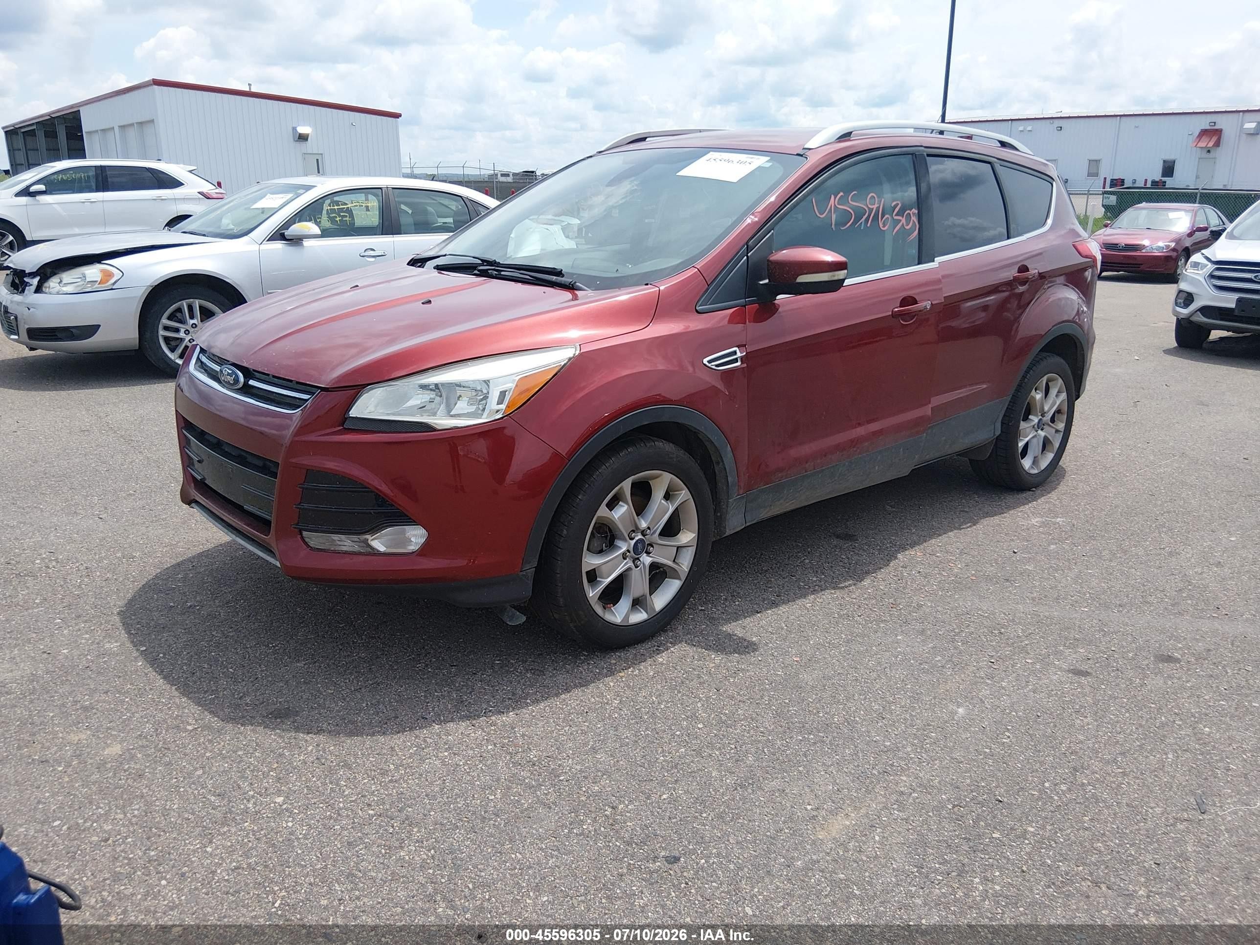 2014 Ford Escape Titanium Red vin: 1FMCU9JX7EUA84654
