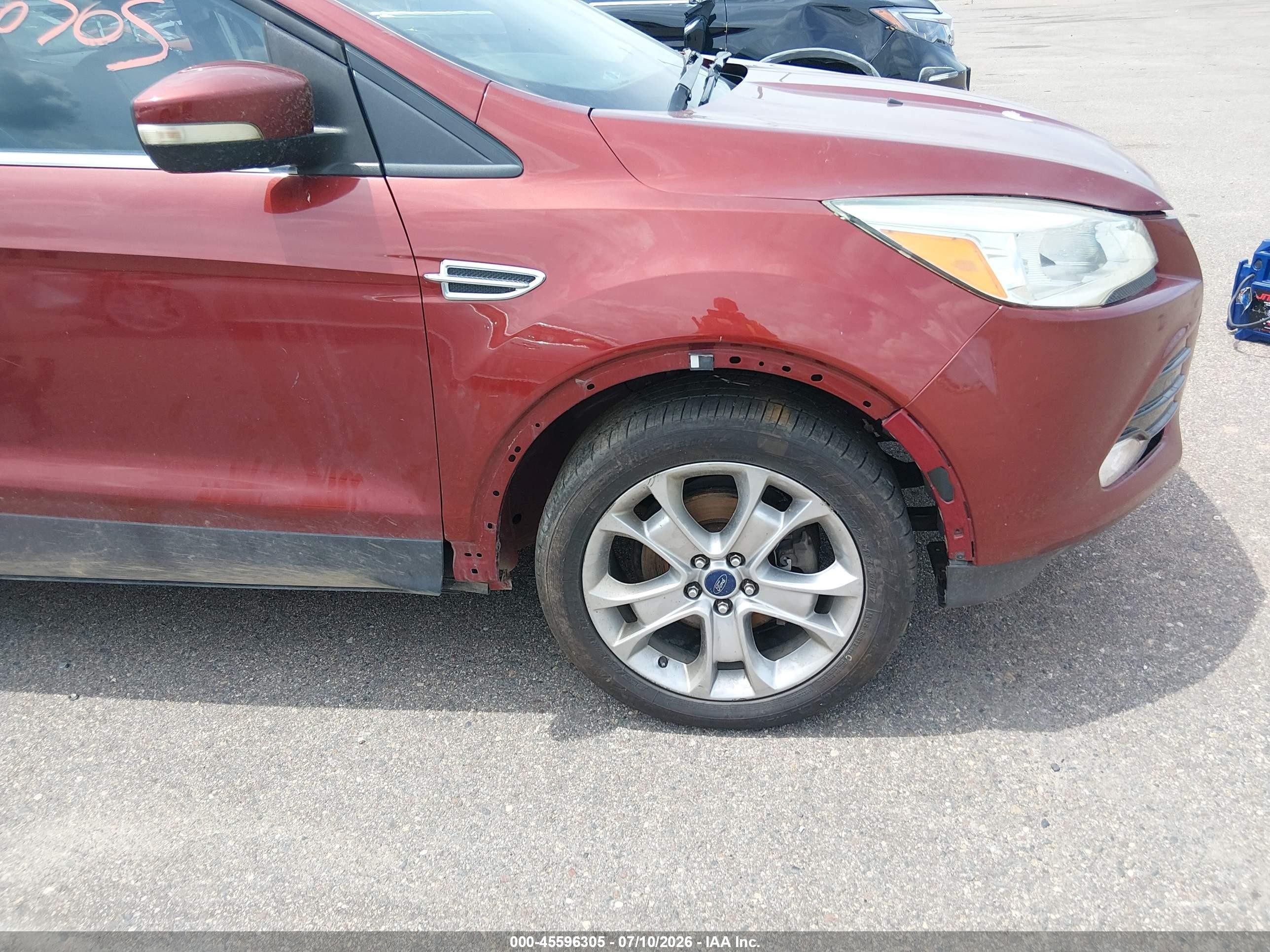 2014 Ford Escape Titanium Red vin: 1FMCU9JX7EUA84654