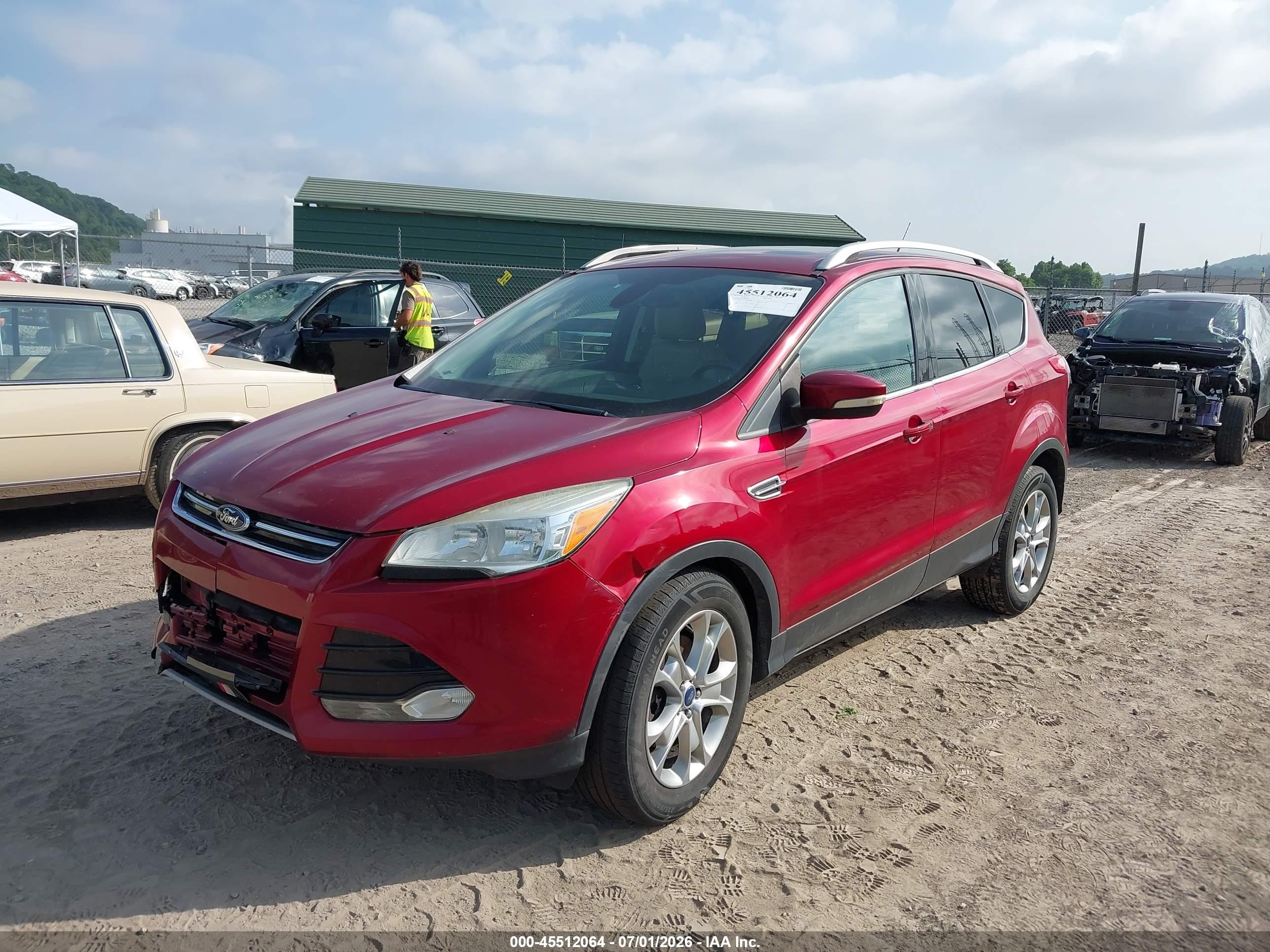 2014 Ford Escape Titanium Red vin: 1FMCU9JX7EUA98795