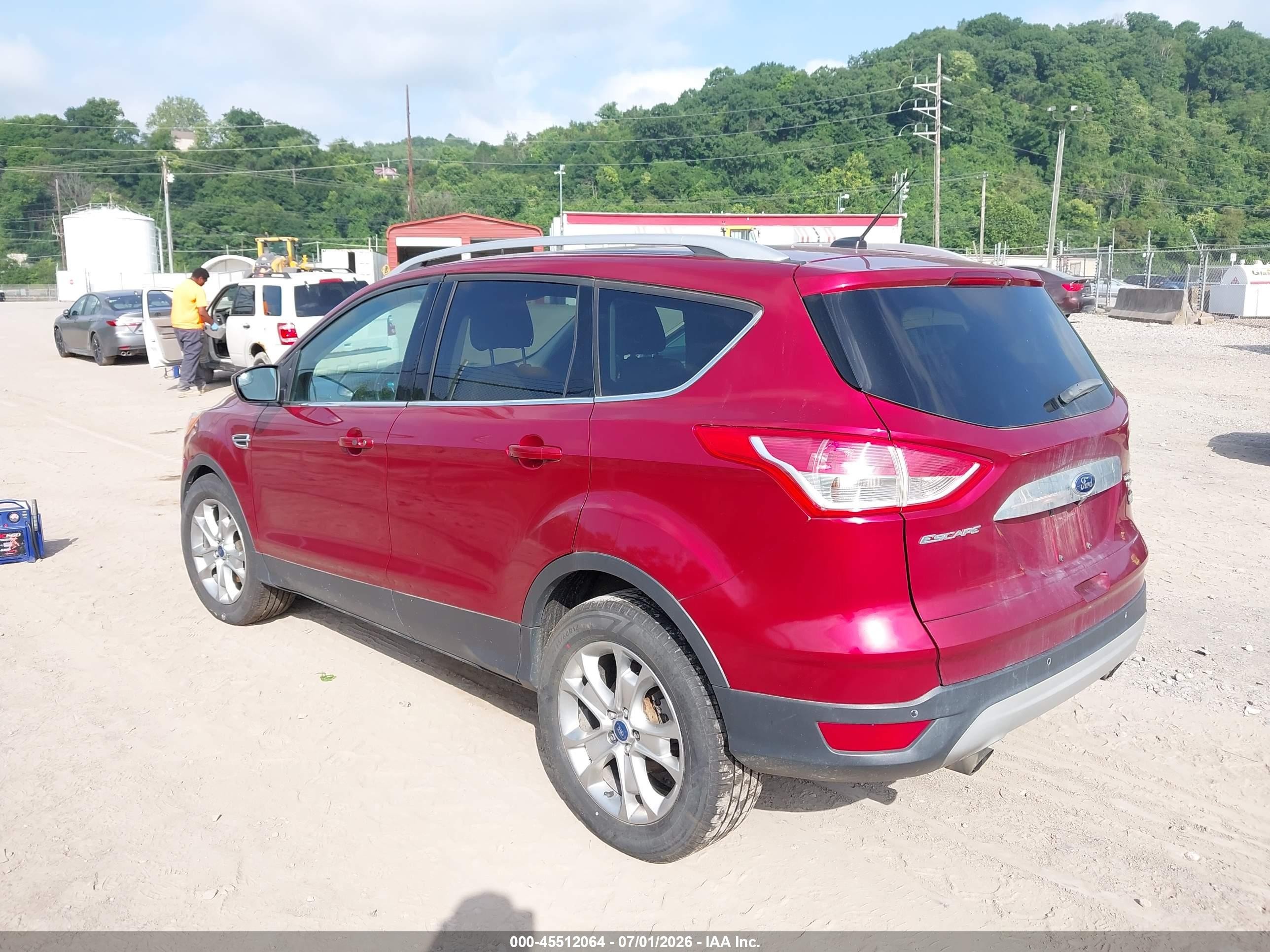 2014 Ford Escape Titanium Red vin: 1FMCU9JX7EUA98795