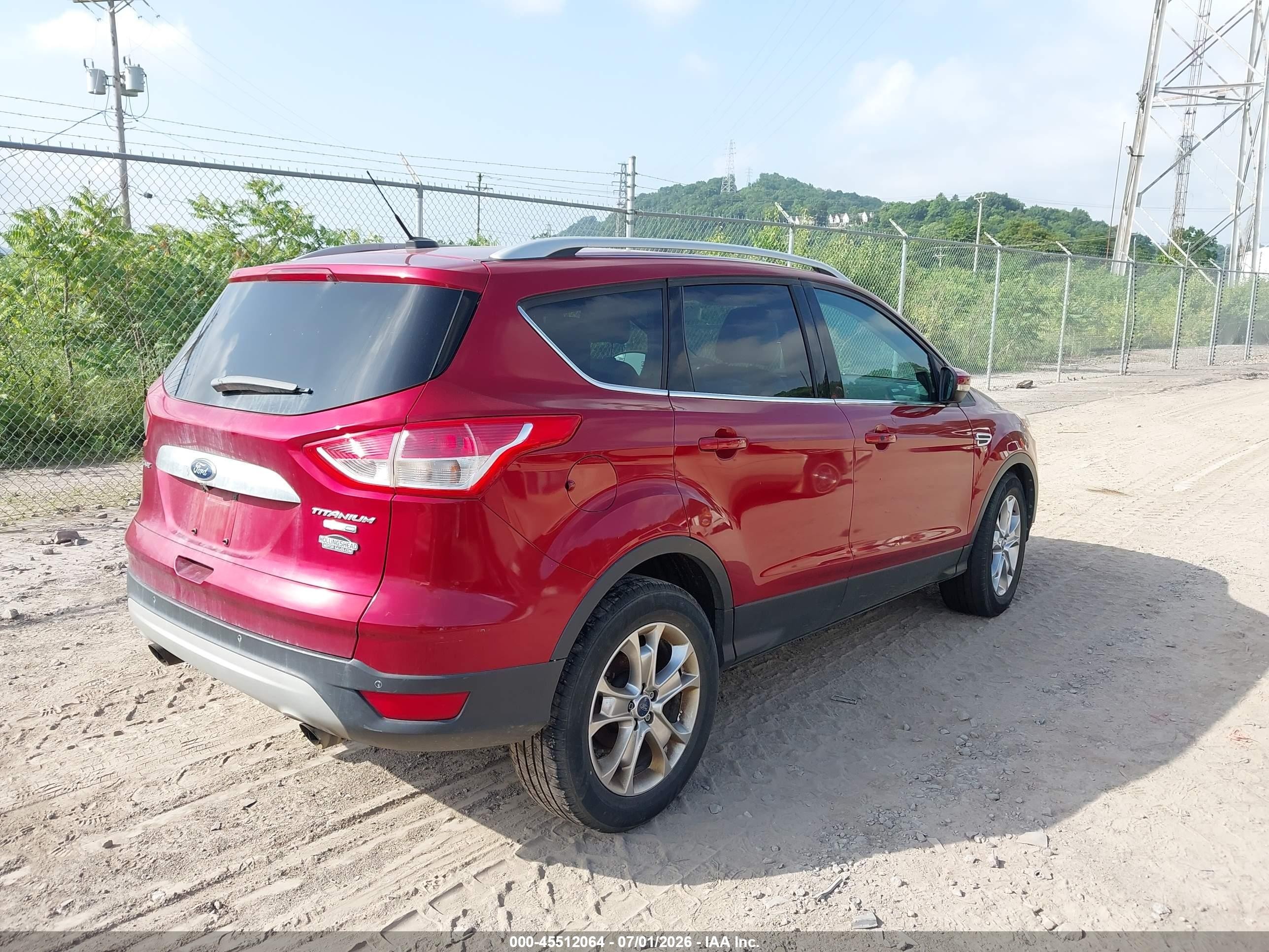 2014 Ford Escape Titanium Red vin: 1FMCU9JX7EUA98795