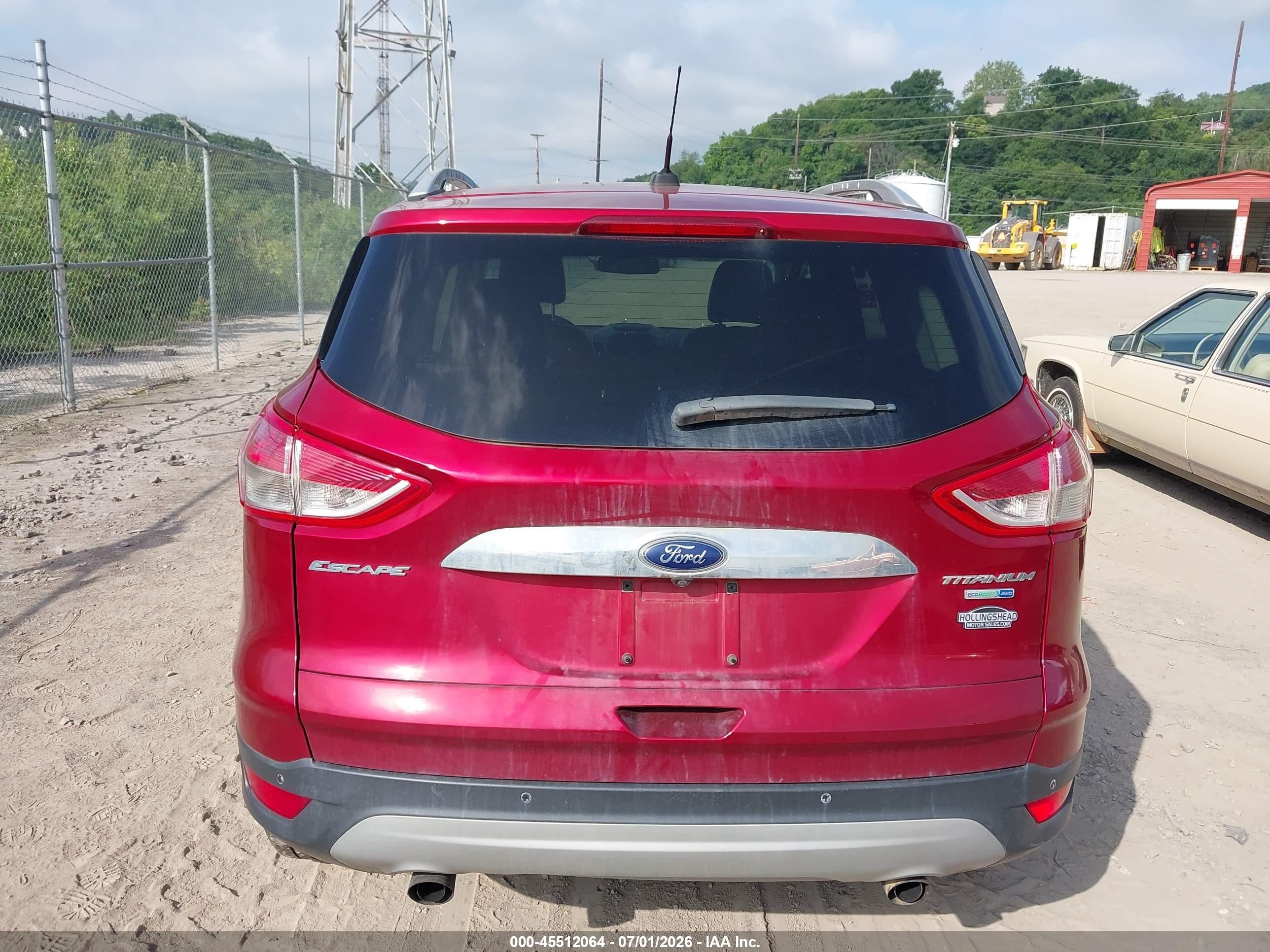 2014 Ford Escape Titanium Red vin: 1FMCU9JX7EUA98795