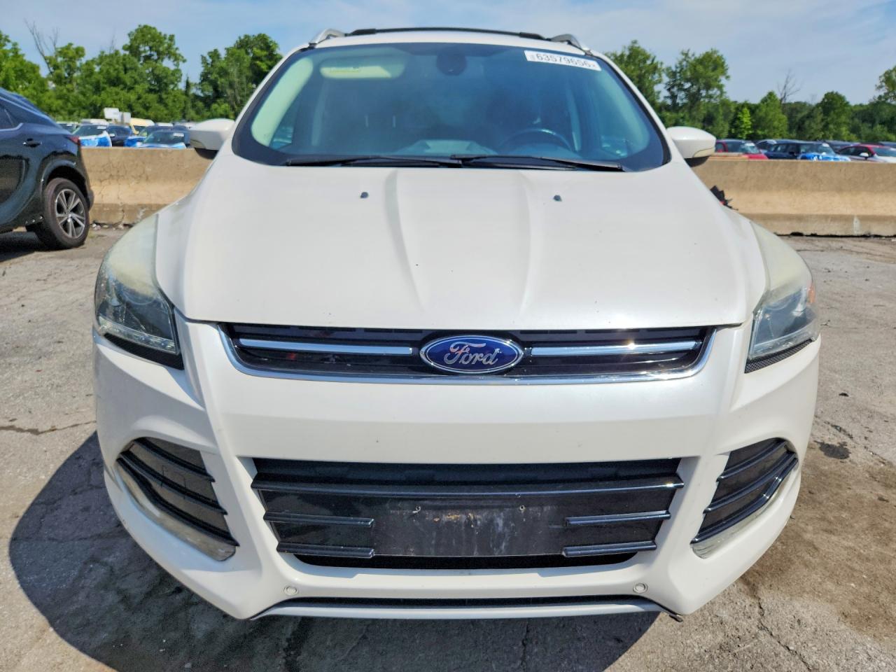 2014 Ford Escape Titanium White vin: 1FMCU9JX7EUB75469