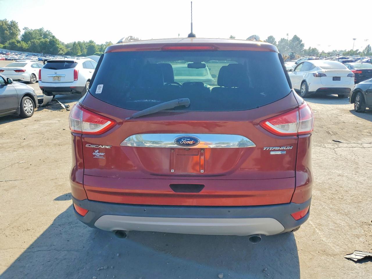 2014 Ford Escape Titanium Orange vin: 1FMCU9JX7EUB84804