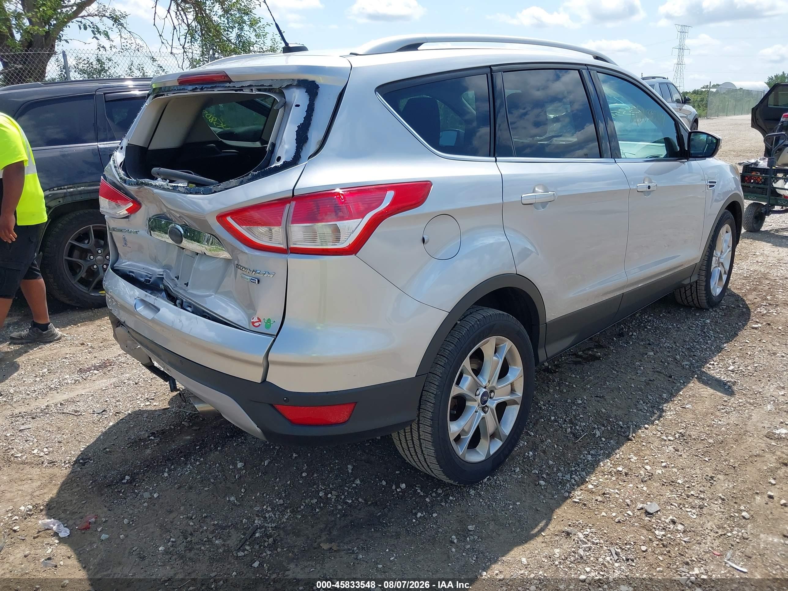 2014 Ford Escape Titanium Серебряный vin: 1FMCU9JX7EUC73711