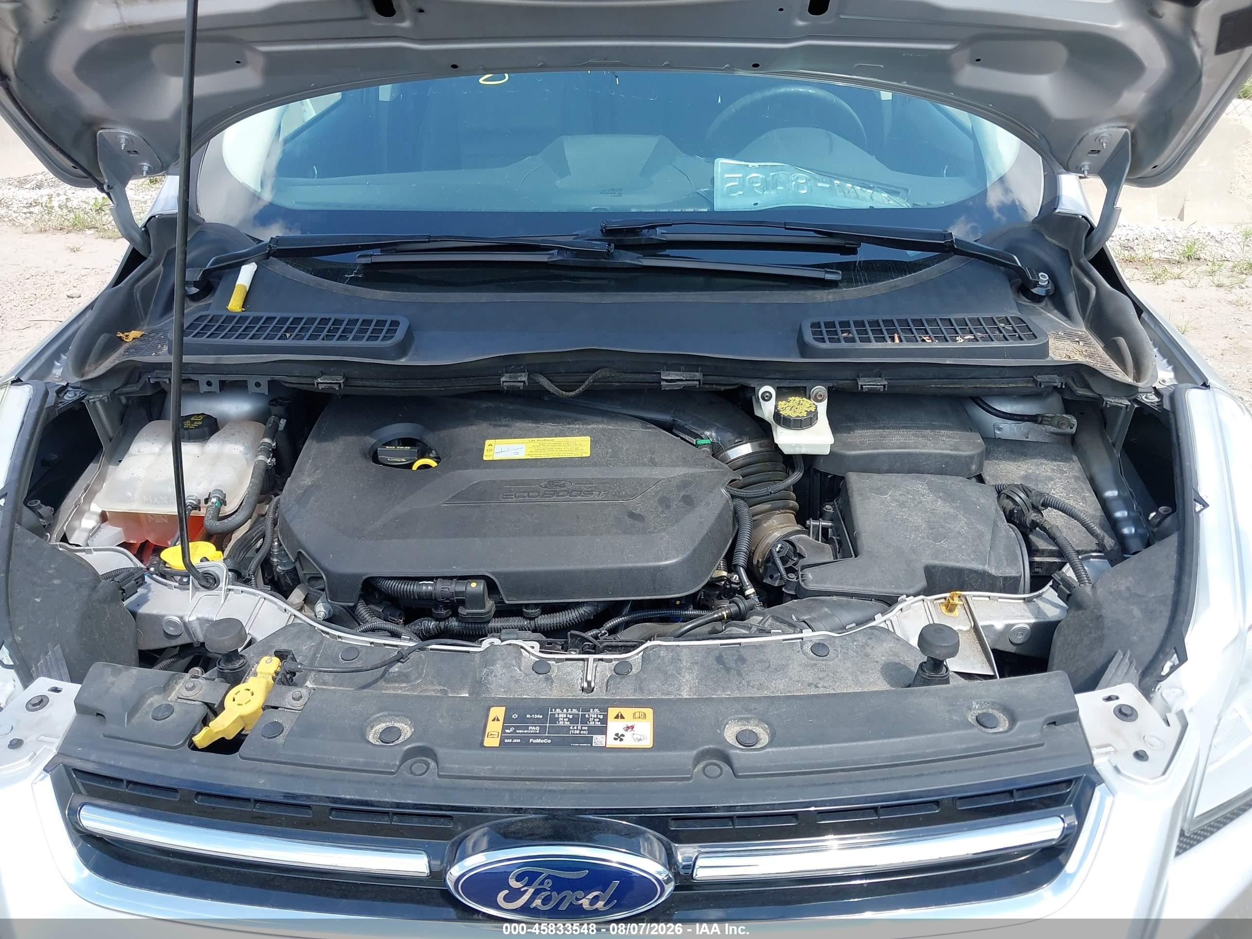 2014 Ford Escape Titanium Серебряный vin: 1FMCU9JX7EUC73711