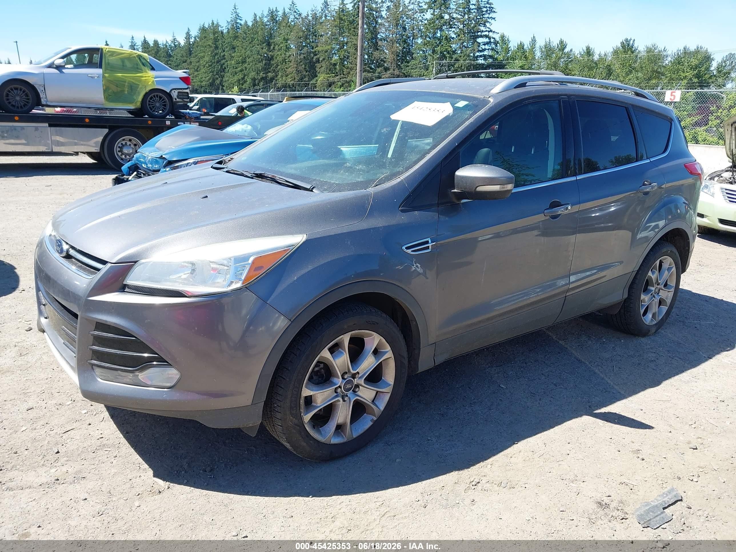 2014 Ford Escape Titanium Gray vin: 1FMCU9JX8EUB48281