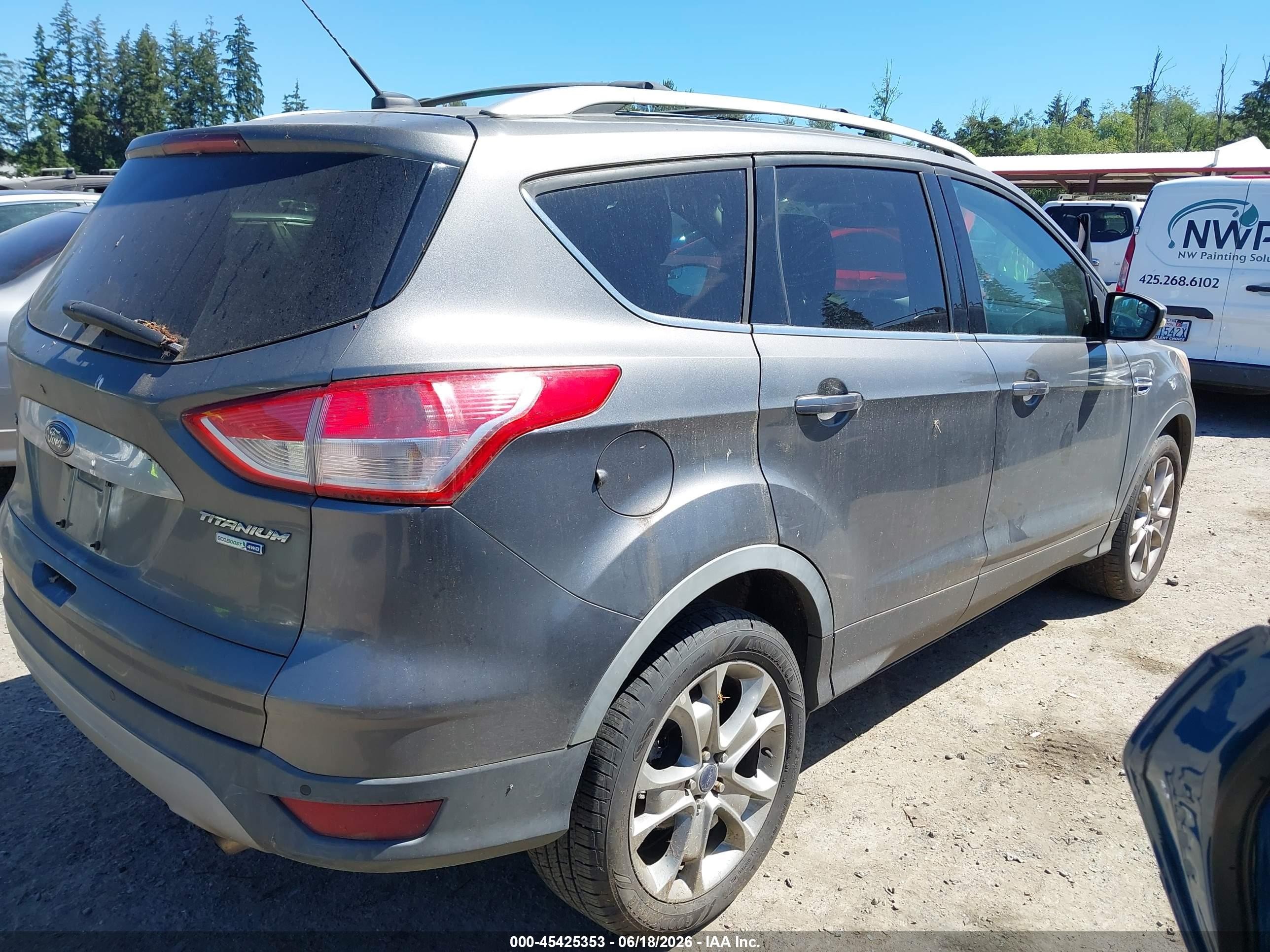 2014 Ford Escape Titanium Gray vin: 1FMCU9JX8EUB48281